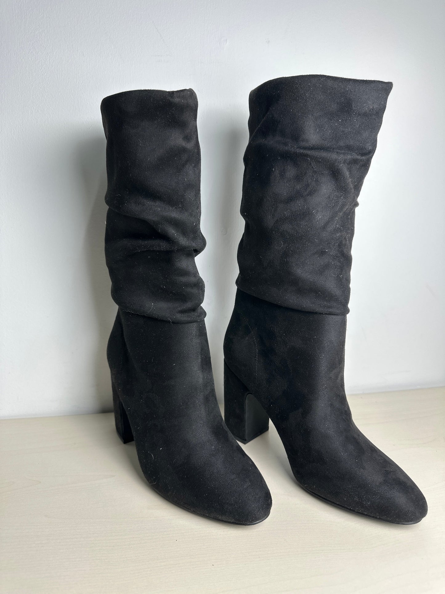 Boots Mid-calf Heels By Chinese Laundry In Black, Size: 9