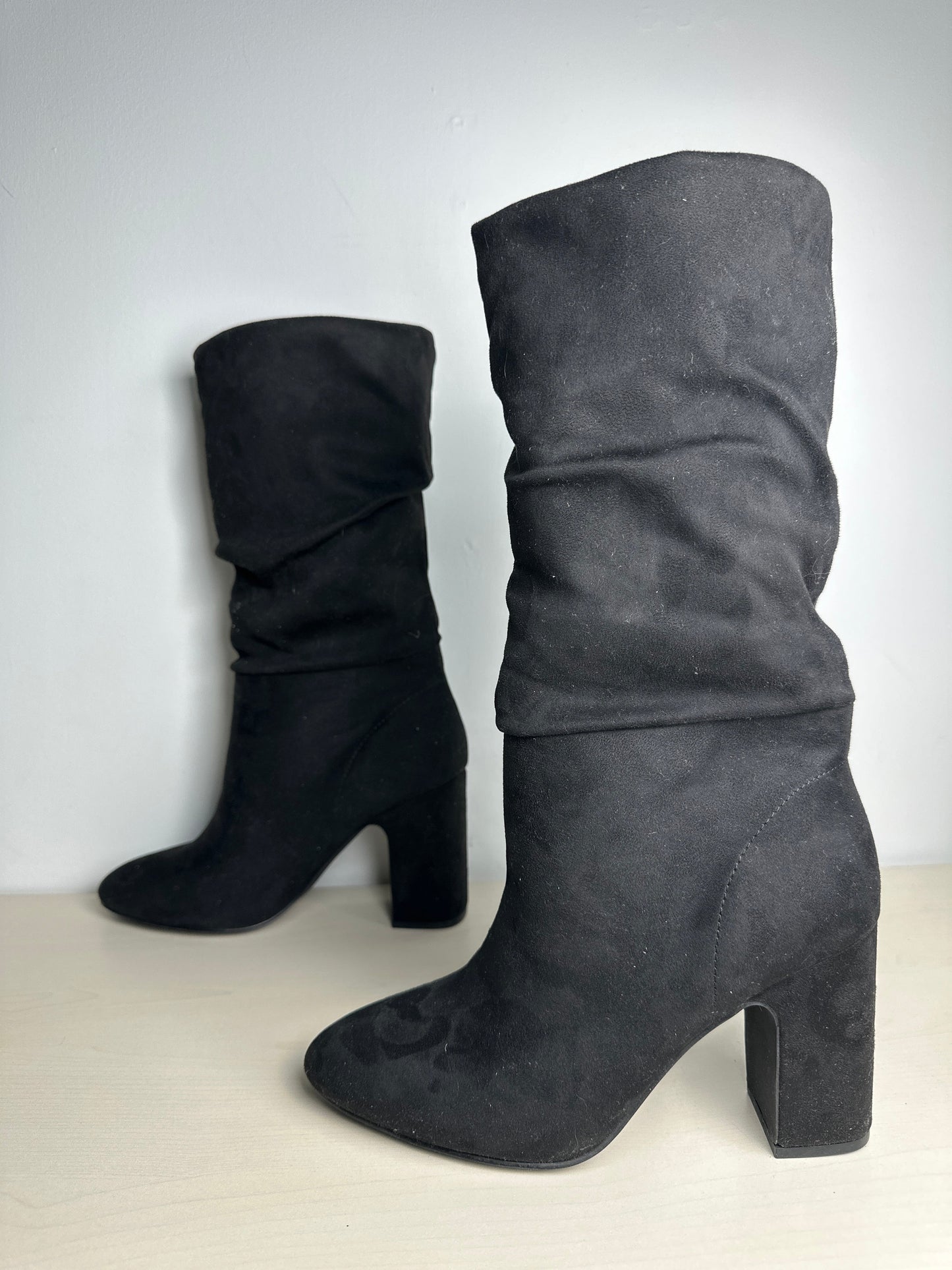 Boots Mid-calf Heels By Chinese Laundry In Black, Size: 9