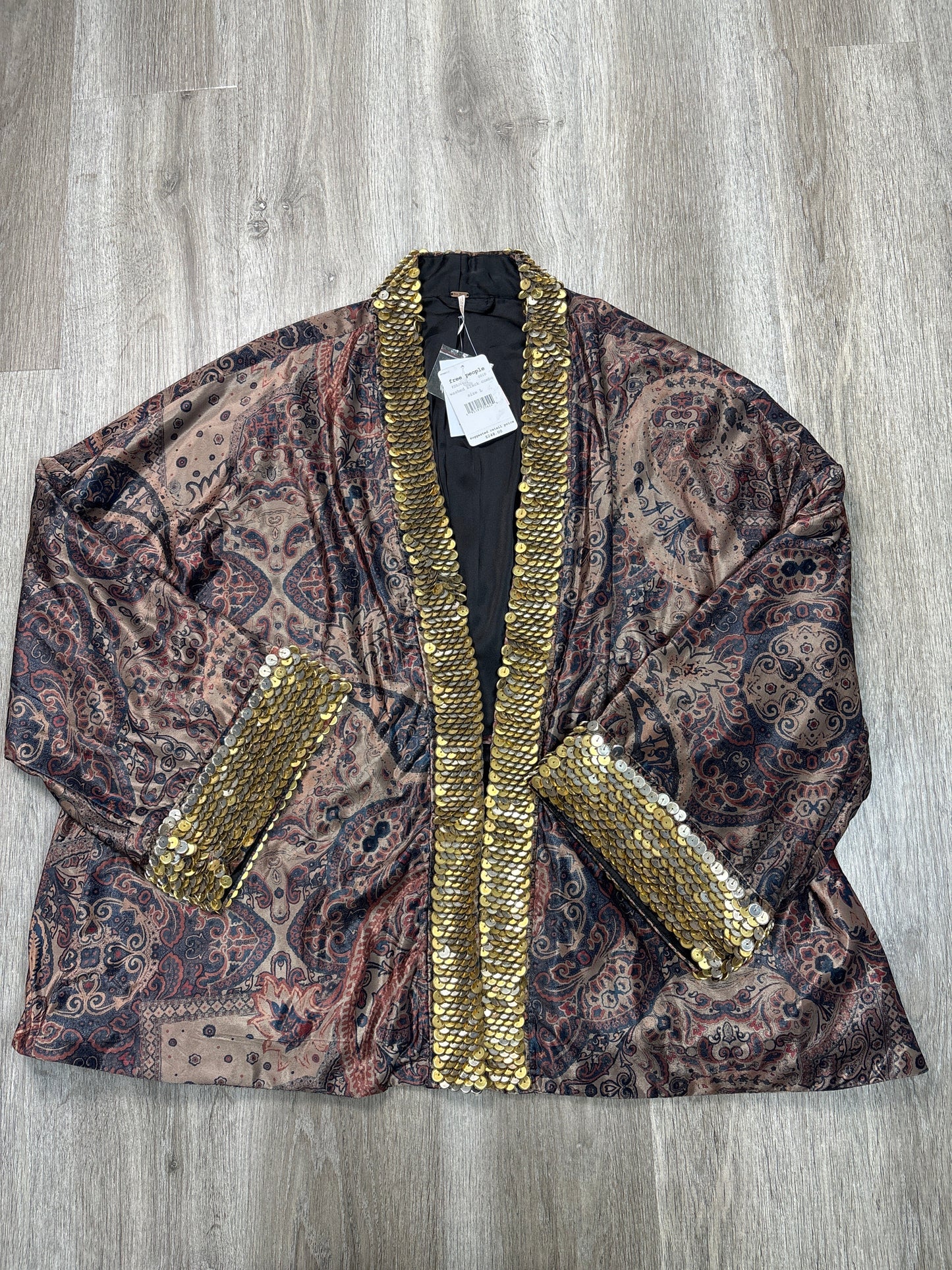 Cardigan By Free People In Paisley Print, Size: L