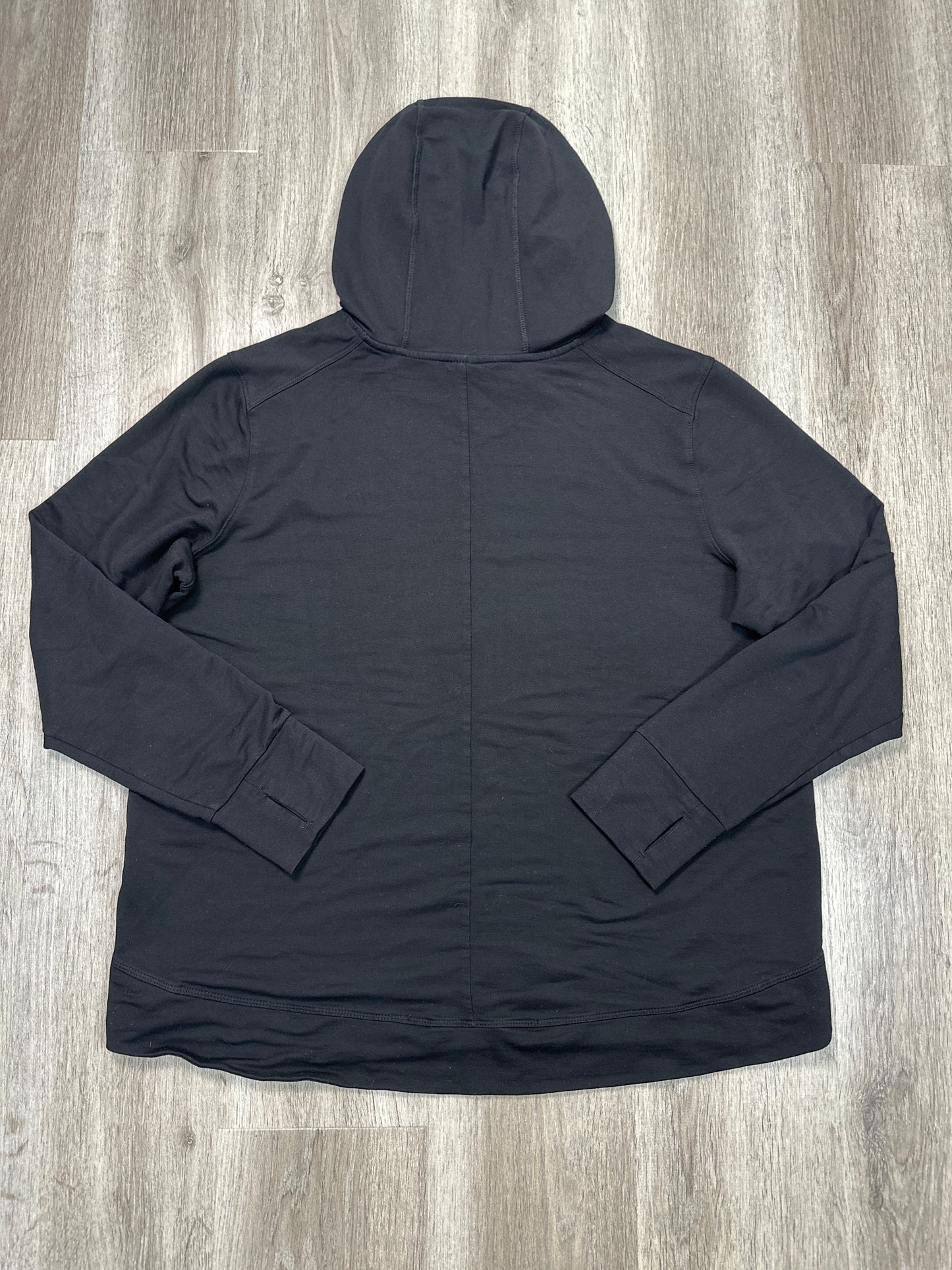 Athletic Top Long Sleeve Hoodie By Athletic Works In Black, Size: 3x