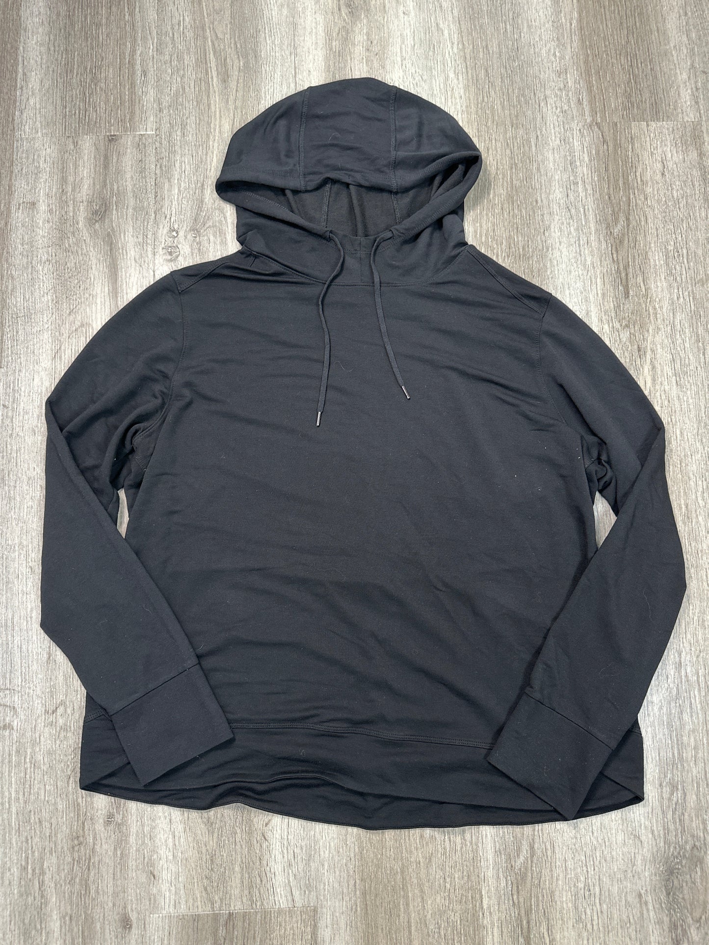 Athletic Top Long Sleeve Hoodie By Athletic Works In Black, Size: 3x