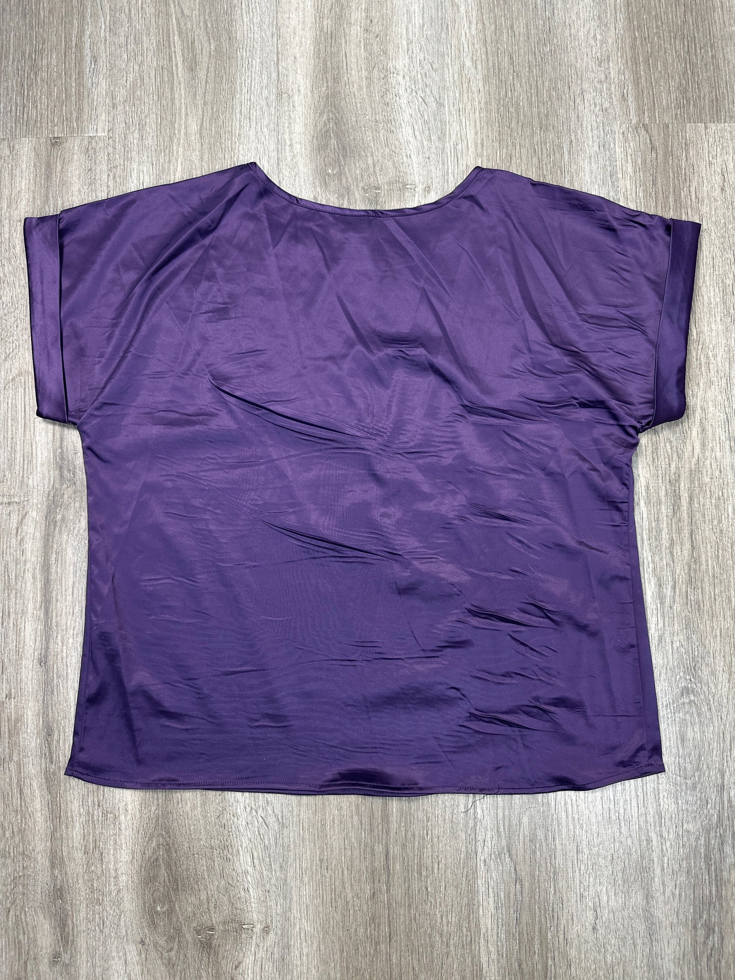 Top Short Sleeve By Shein In Purple, Size: L