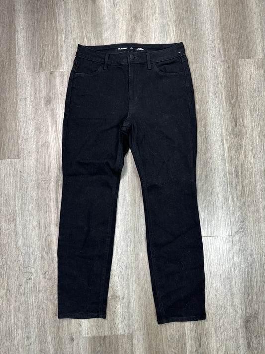 Jeans Straight By Old Navy In Black Denim, Size: 8p