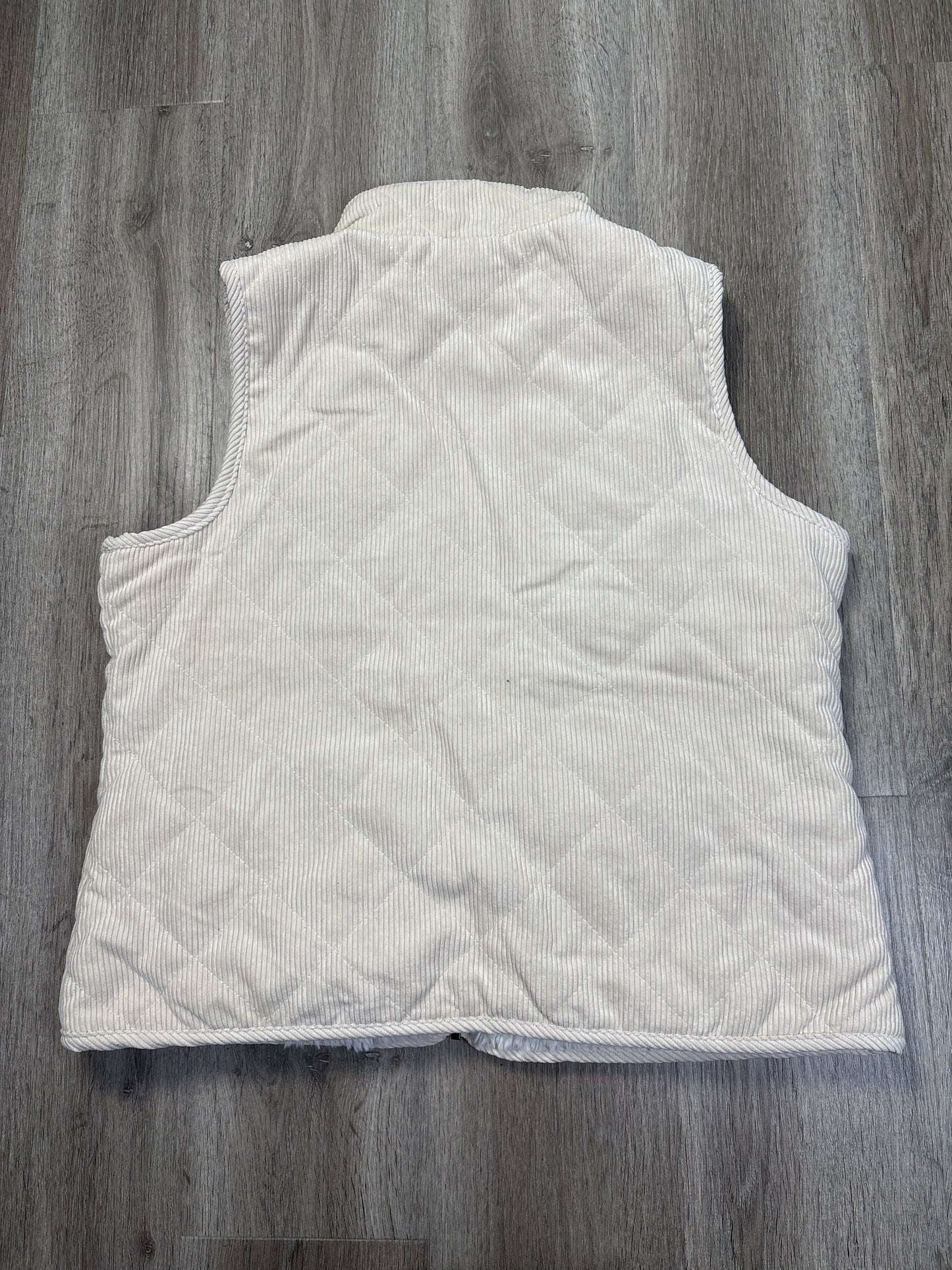 Vest Puffer & Quilted By Christopher And Banks In Cream, Size: L