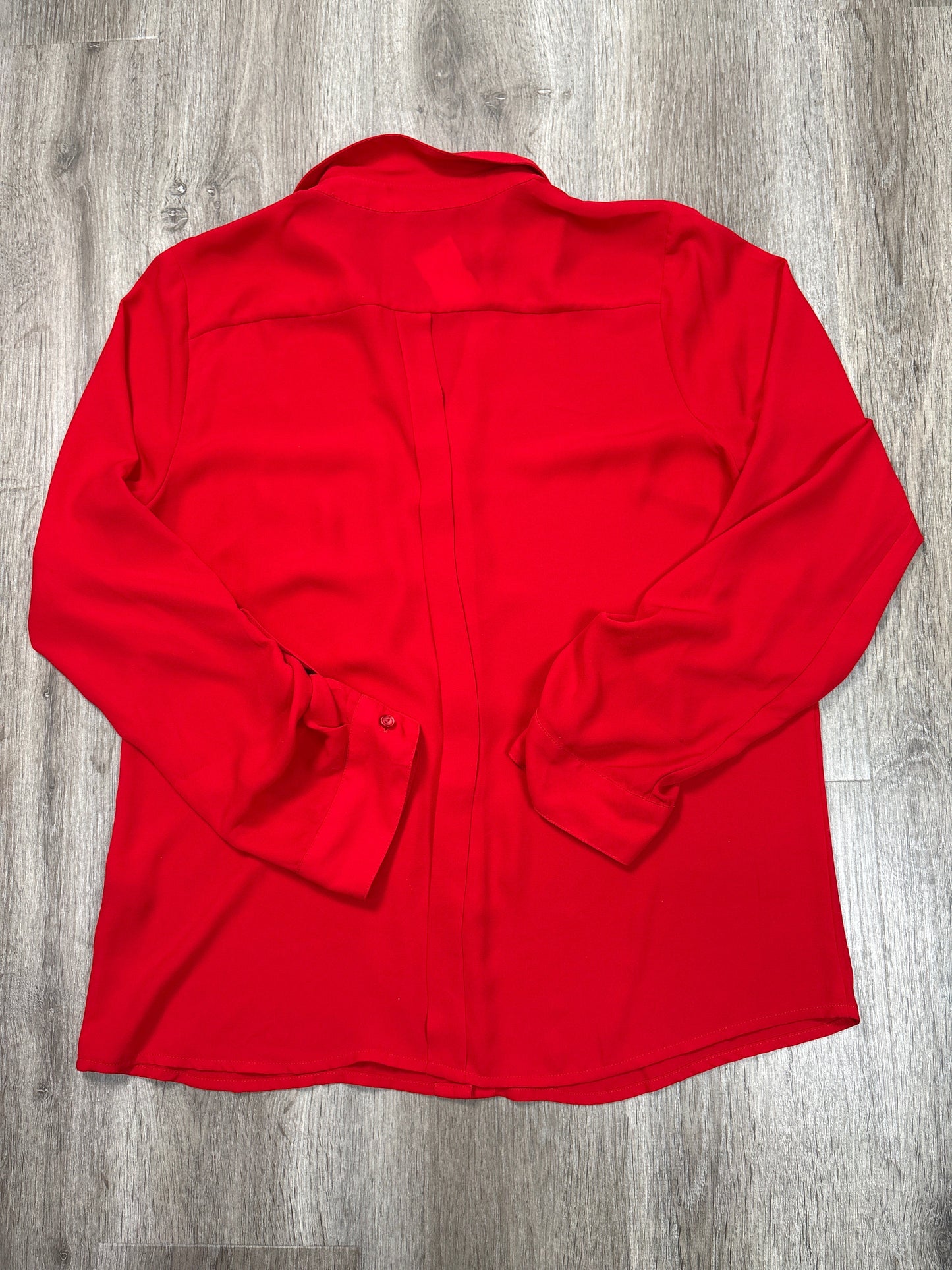 Blouse Long Sleeve By Limited In Red, Size: M