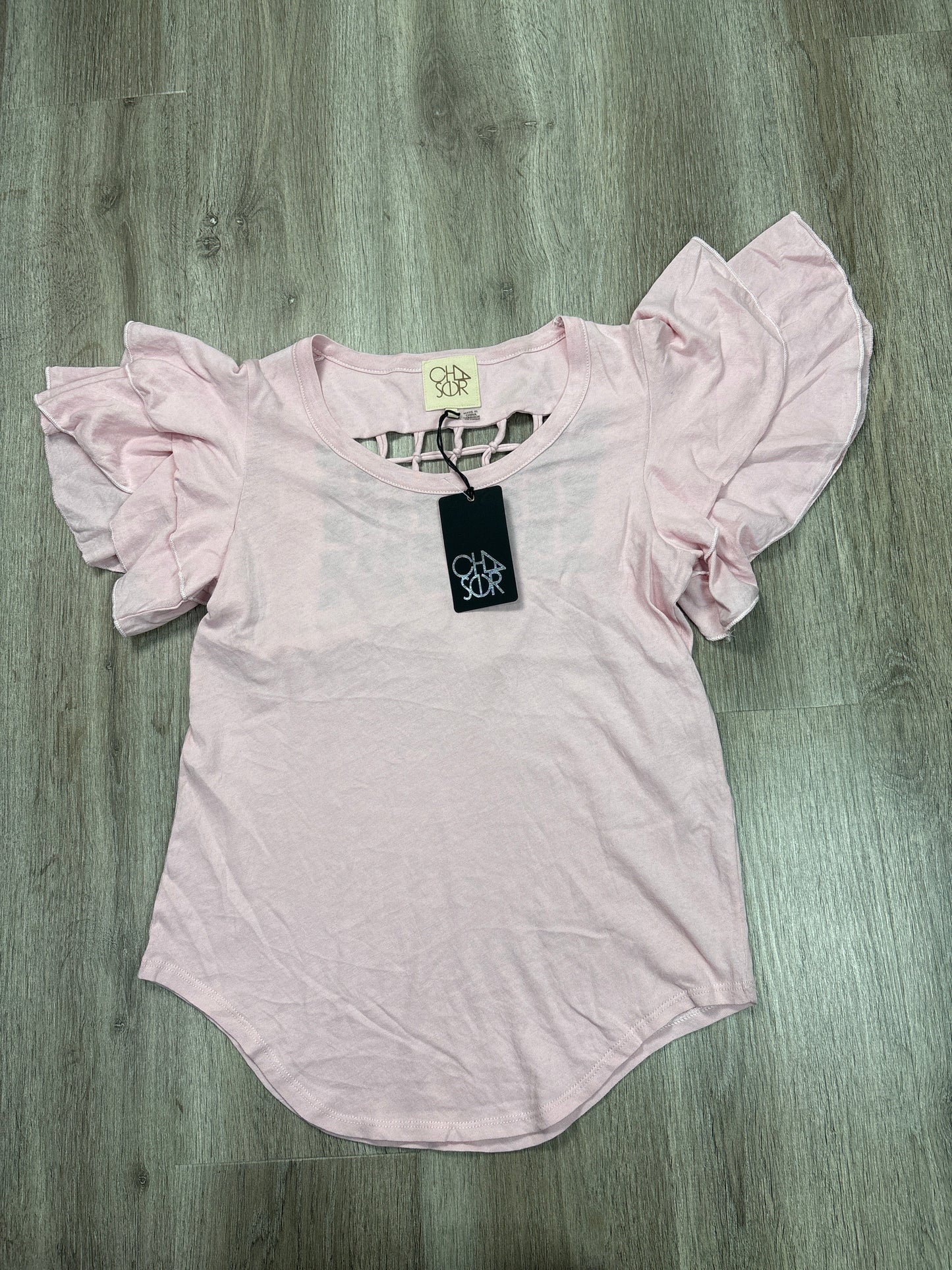 Top Short Sleeve By Chaser In Pink, Size: M