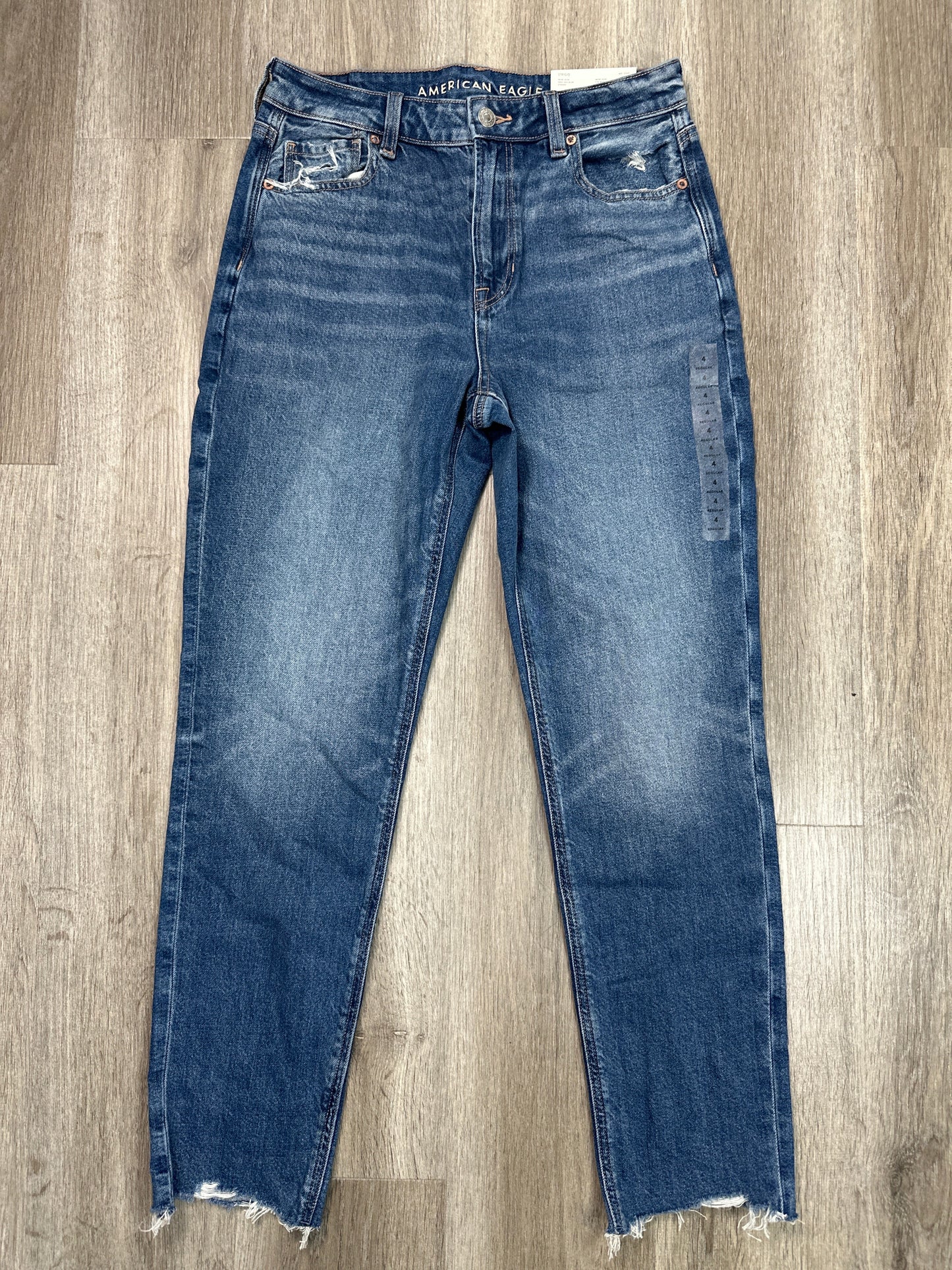 Jeans Boyfriend By American Eagle In Blue Denim, Size: 4