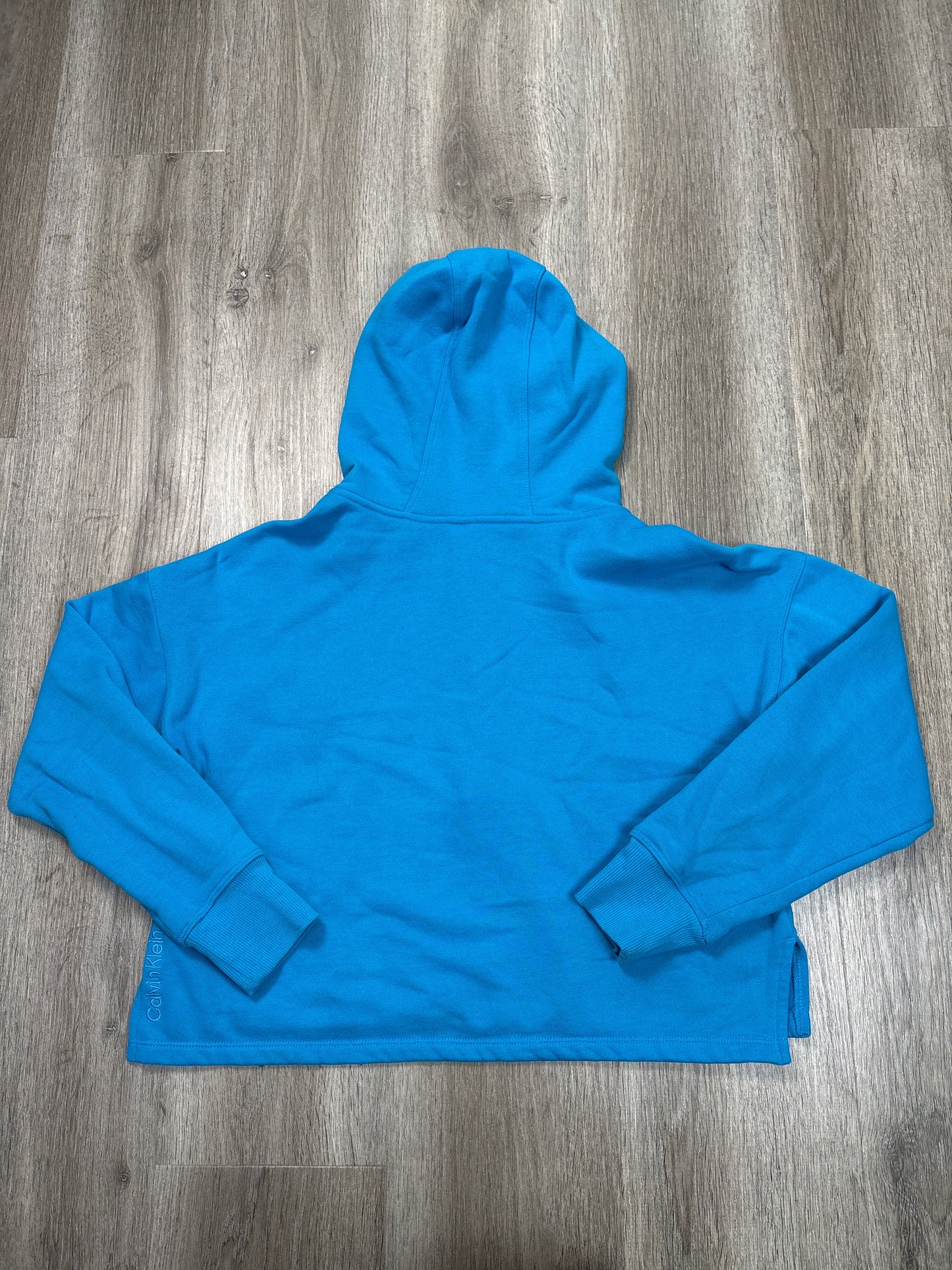 Athletic Sweatshirt Hoodie By Calvin Klein Performance In Blue, Size: Xs