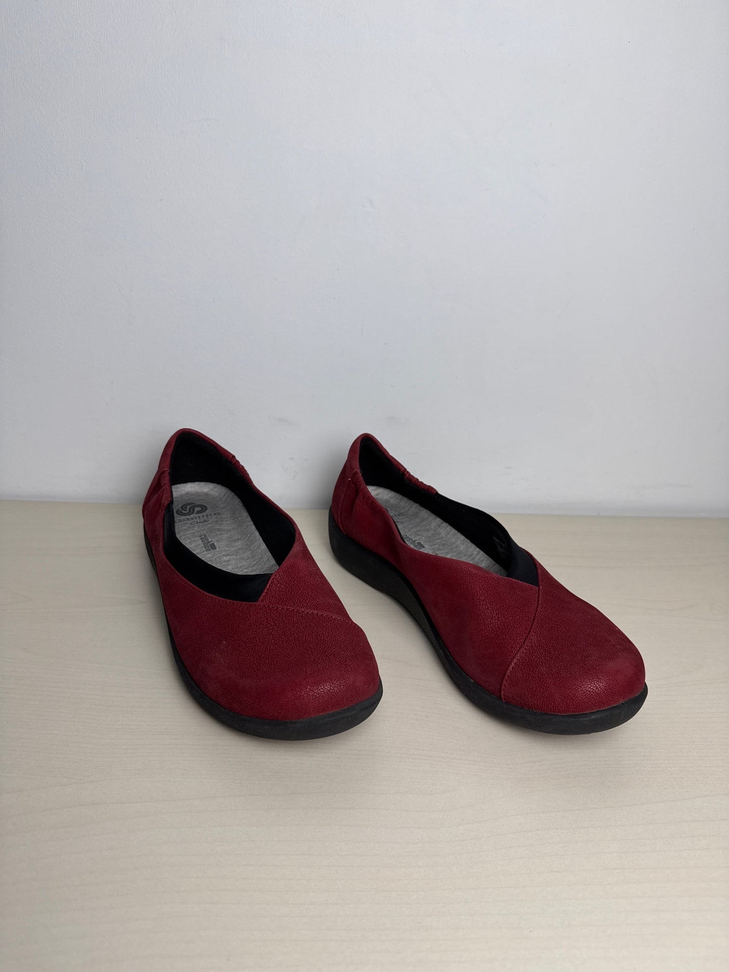 Shoes Flats By Clarks In Red, Size: 8.5