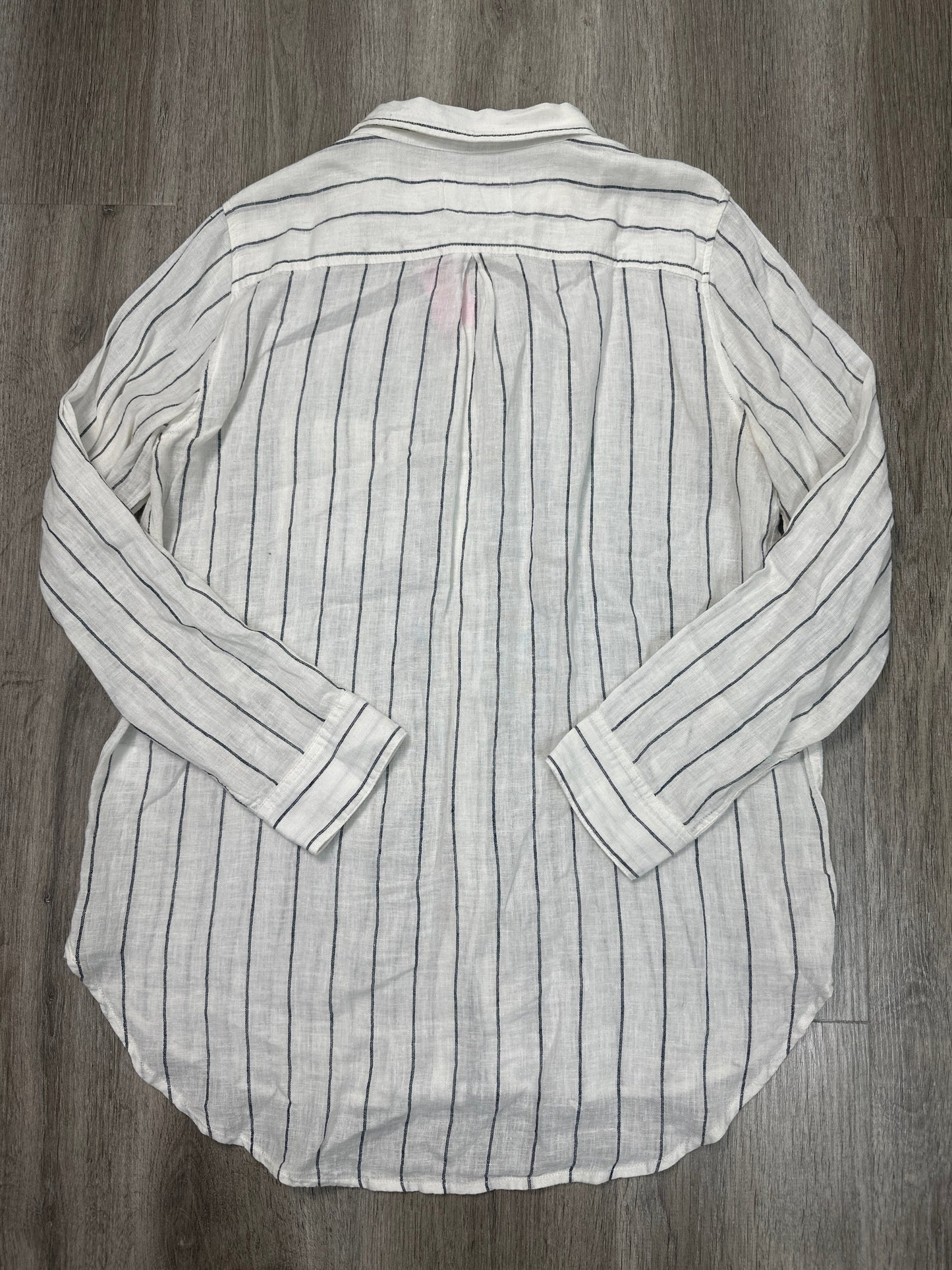 Blouse Long Sleeve By Rails In White, Size: L