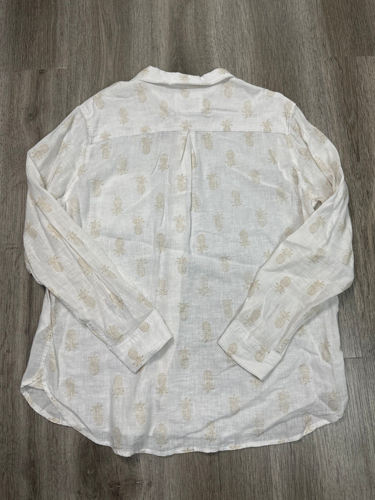 Blouse Long Sleeve By Rails In White, Size: L