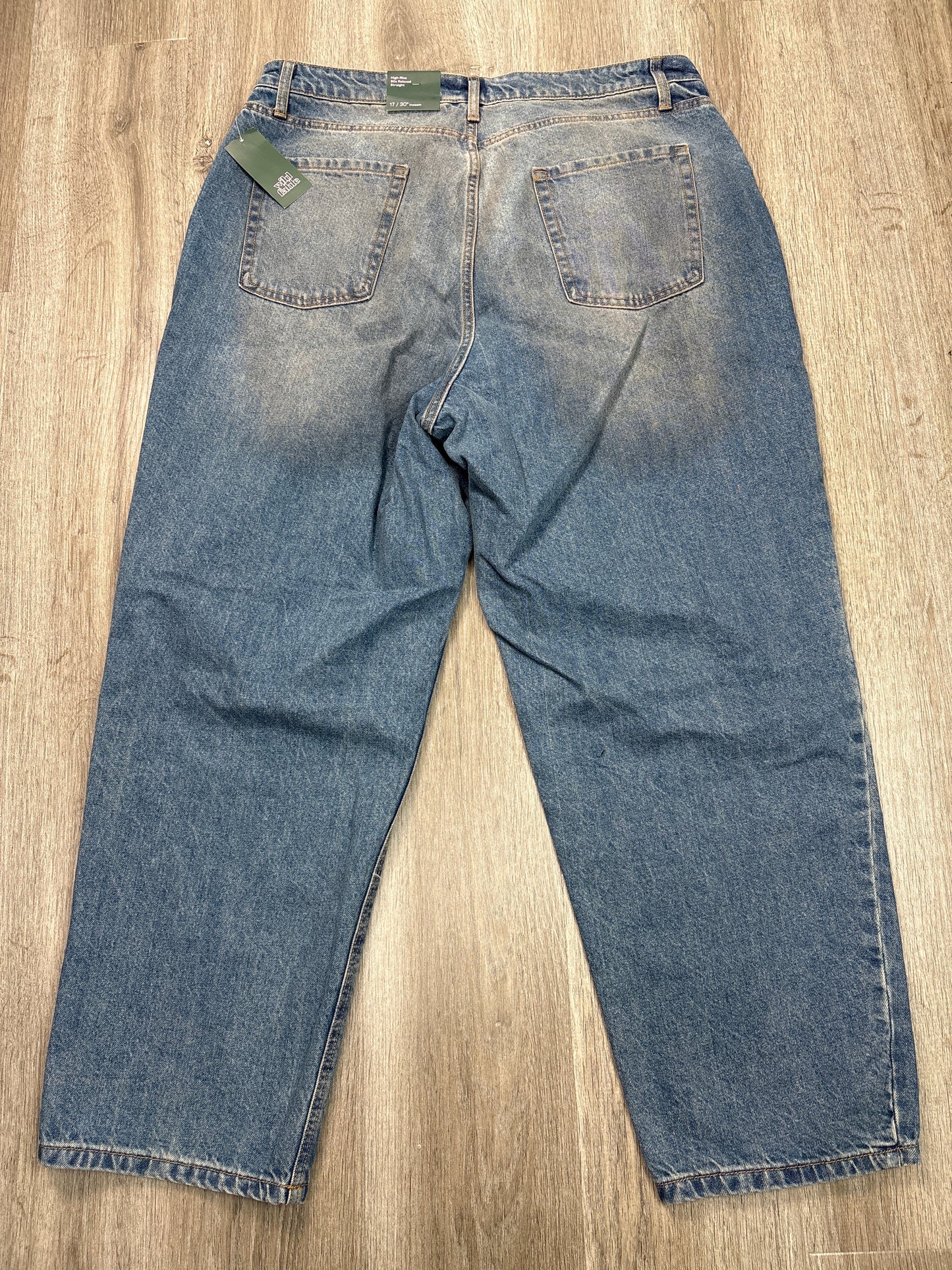 Jeans Straight By Wild Fable In Blue Denim, Size: 16