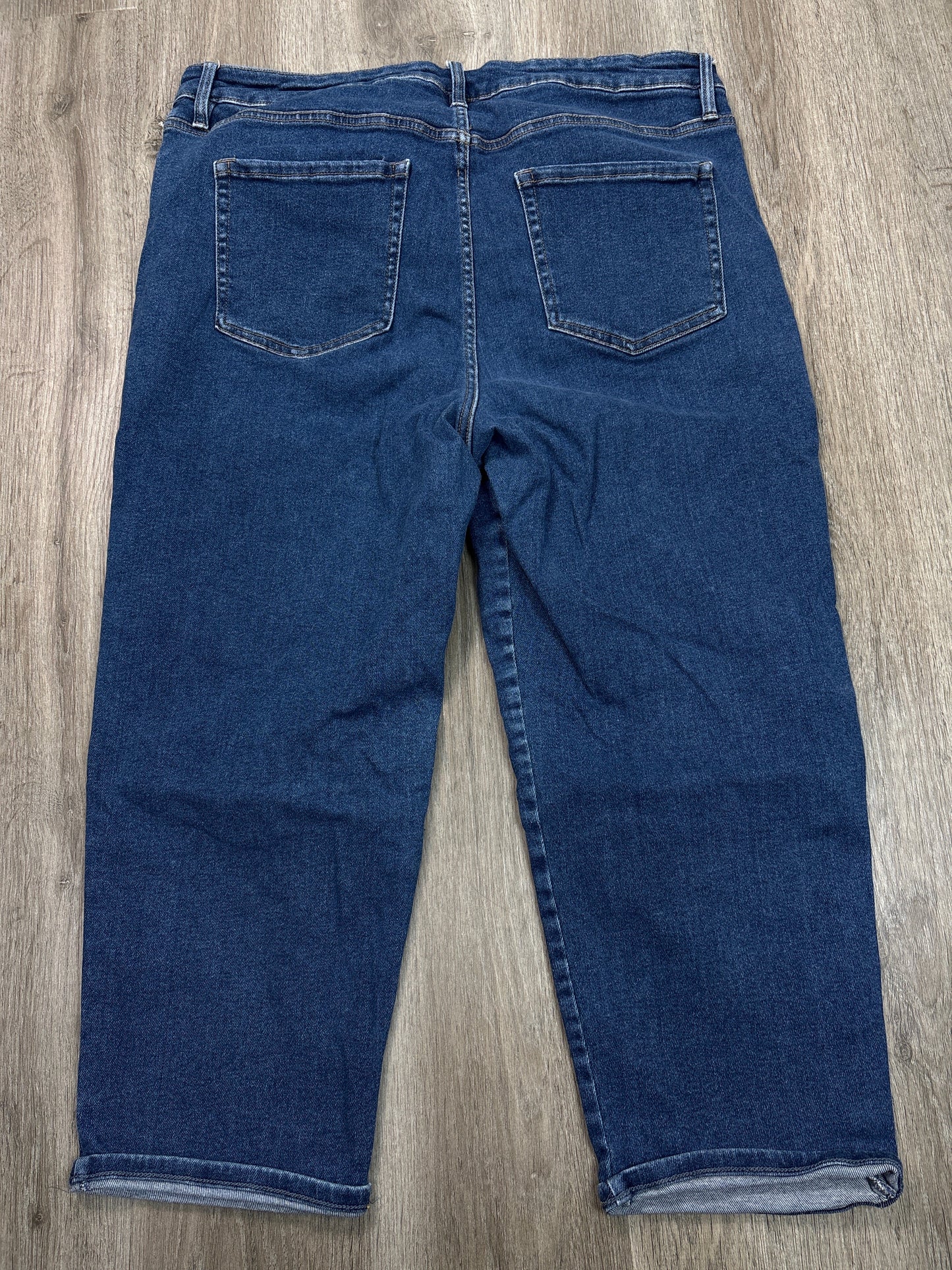 Jeans Straight By Ava & Viv In Blue Denim, Size: 20