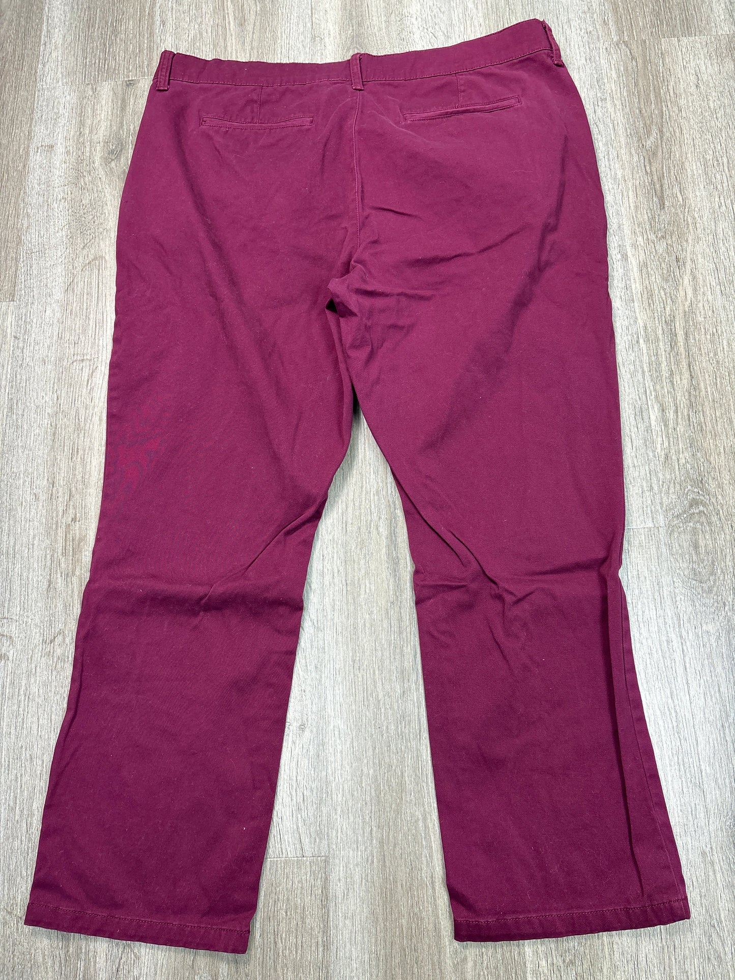 Pants Chinos & Khakis By St Johns Bay In Maroon, Size: 2x