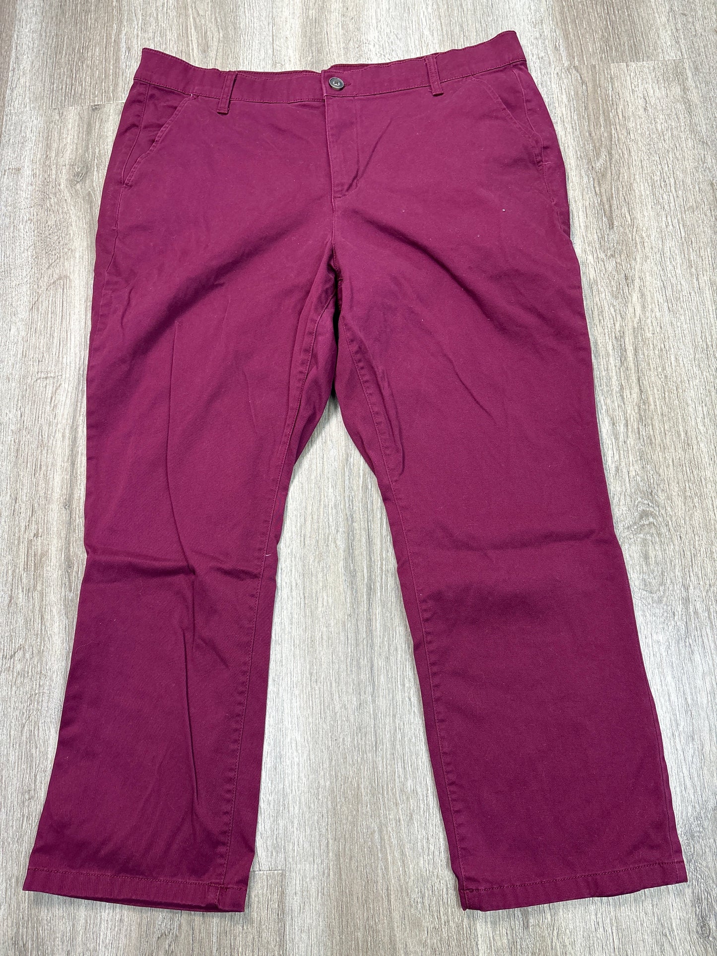 Pants Chinos & Khakis By St Johns Bay In Maroon, Size: 2x