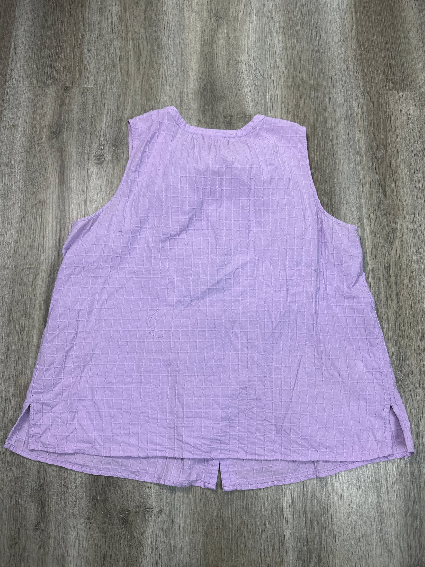 Top Sleeveless By Loft In Purple, Size: Xl