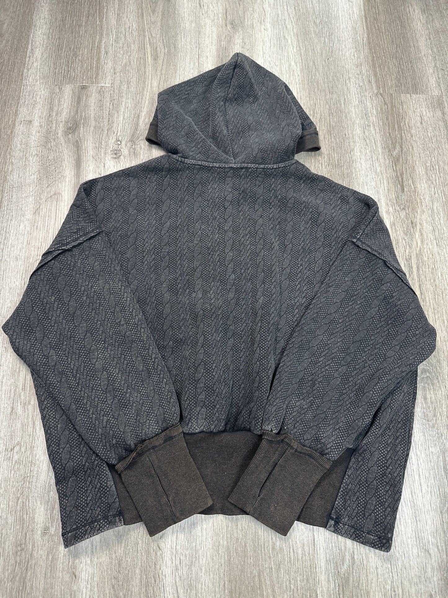 Sweatshirt Hoodie By White Birch In Grey, Size: L