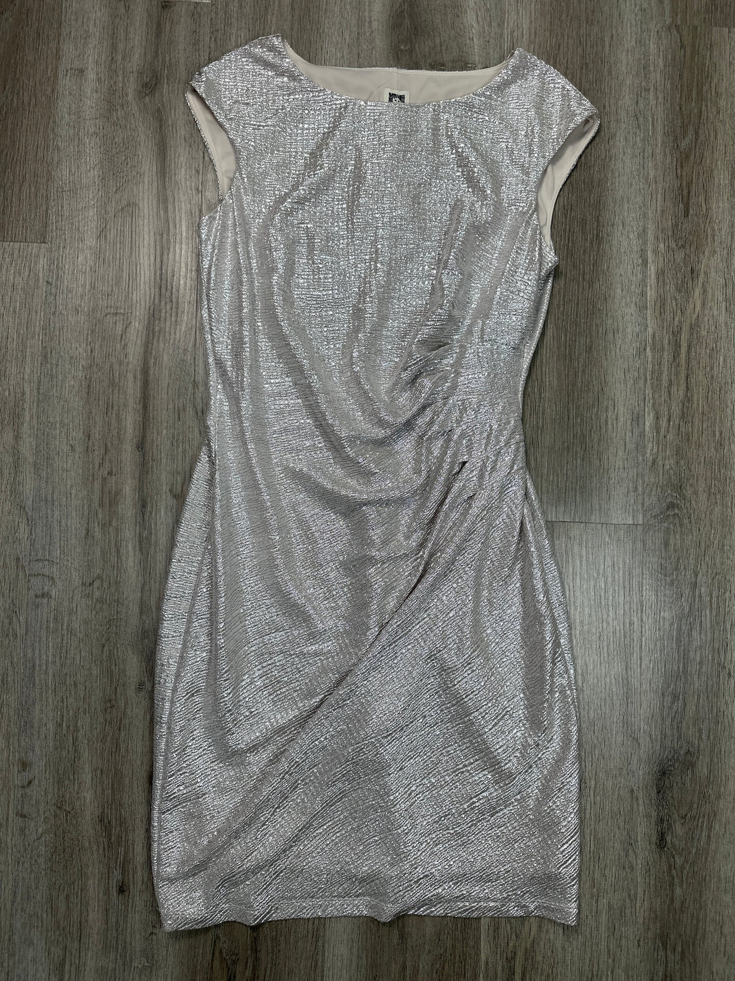 Dress Party Short By Anne Klein In Silver, Size: L