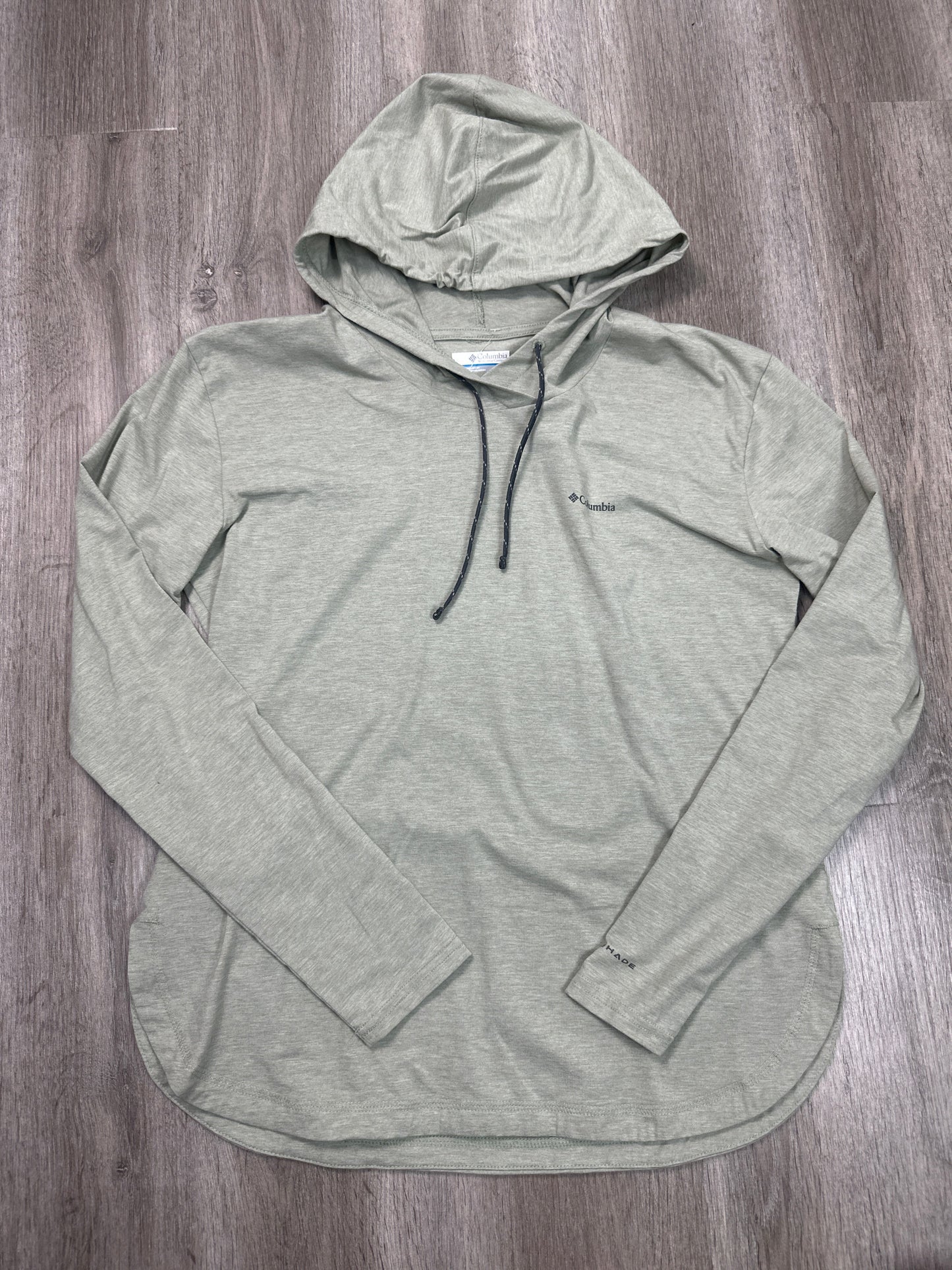 Athletic Top Long Sleeve Hoodie By Columbia In Green, Size: M