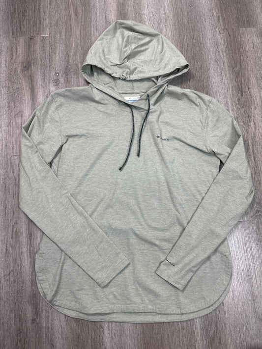 Athletic Top Long Sleeve Hoodie By Columbia In Green, Size: M