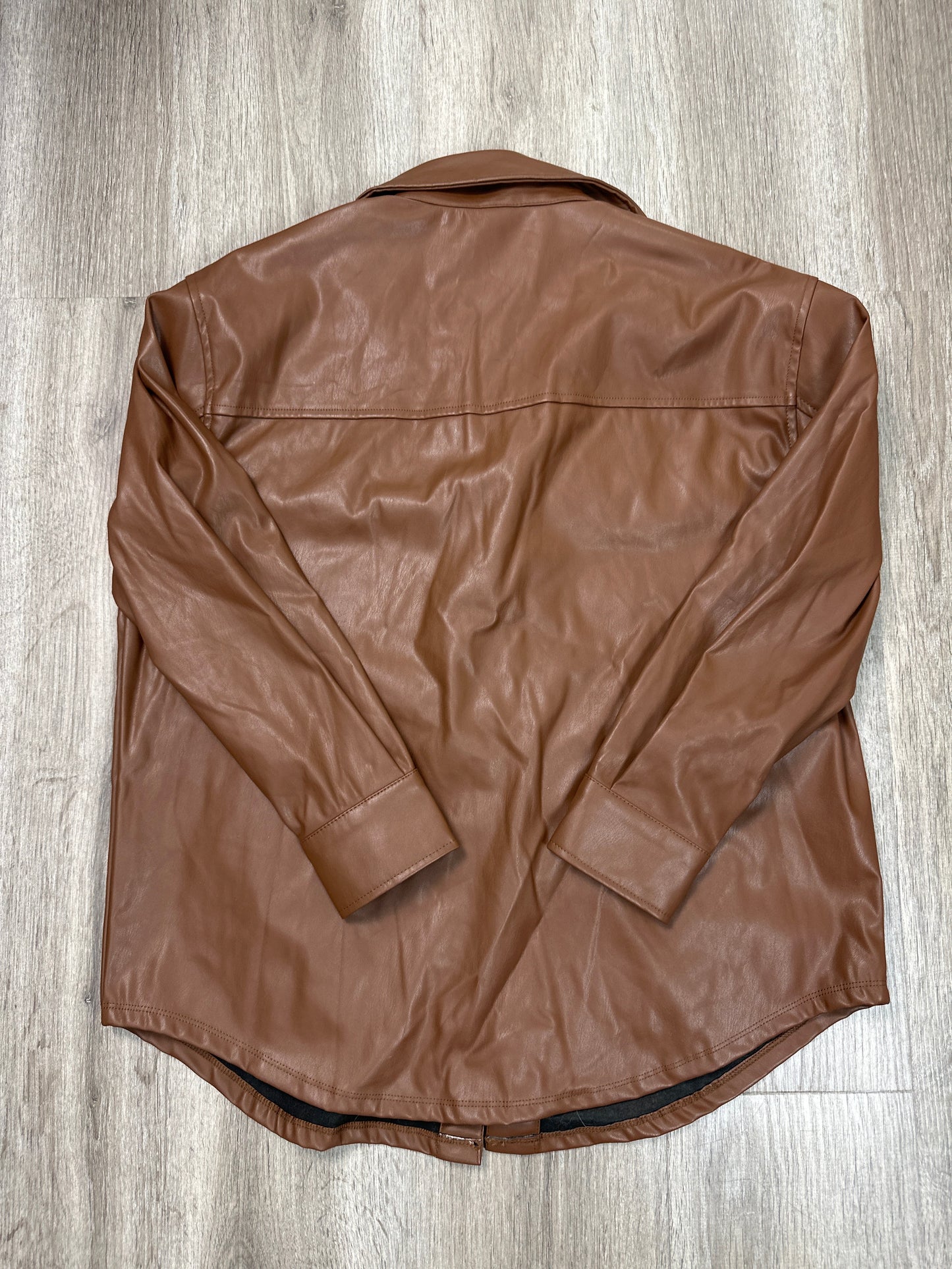 Jacket Shirt By Wild Fable In Brown, Size: Xs