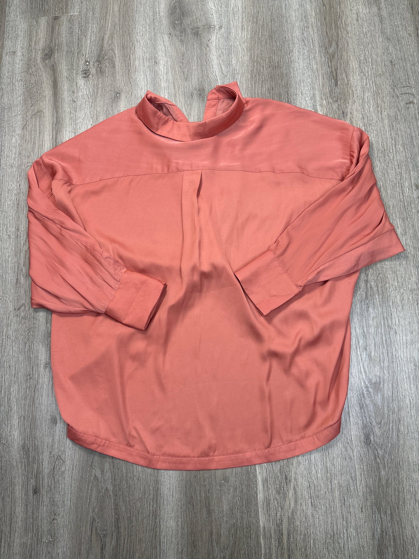 Blouse Long Sleeve By Tcec In Orange, Size: L