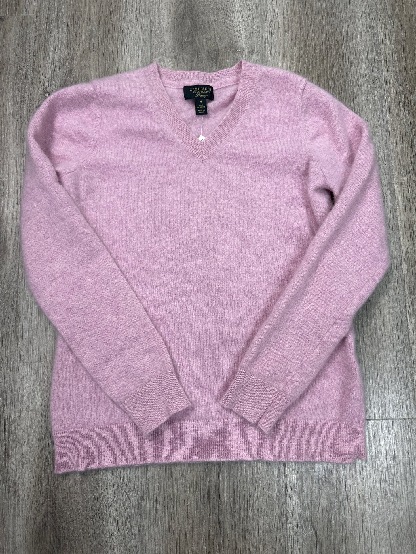 Sweater By Charter Club In Pink, Size: M