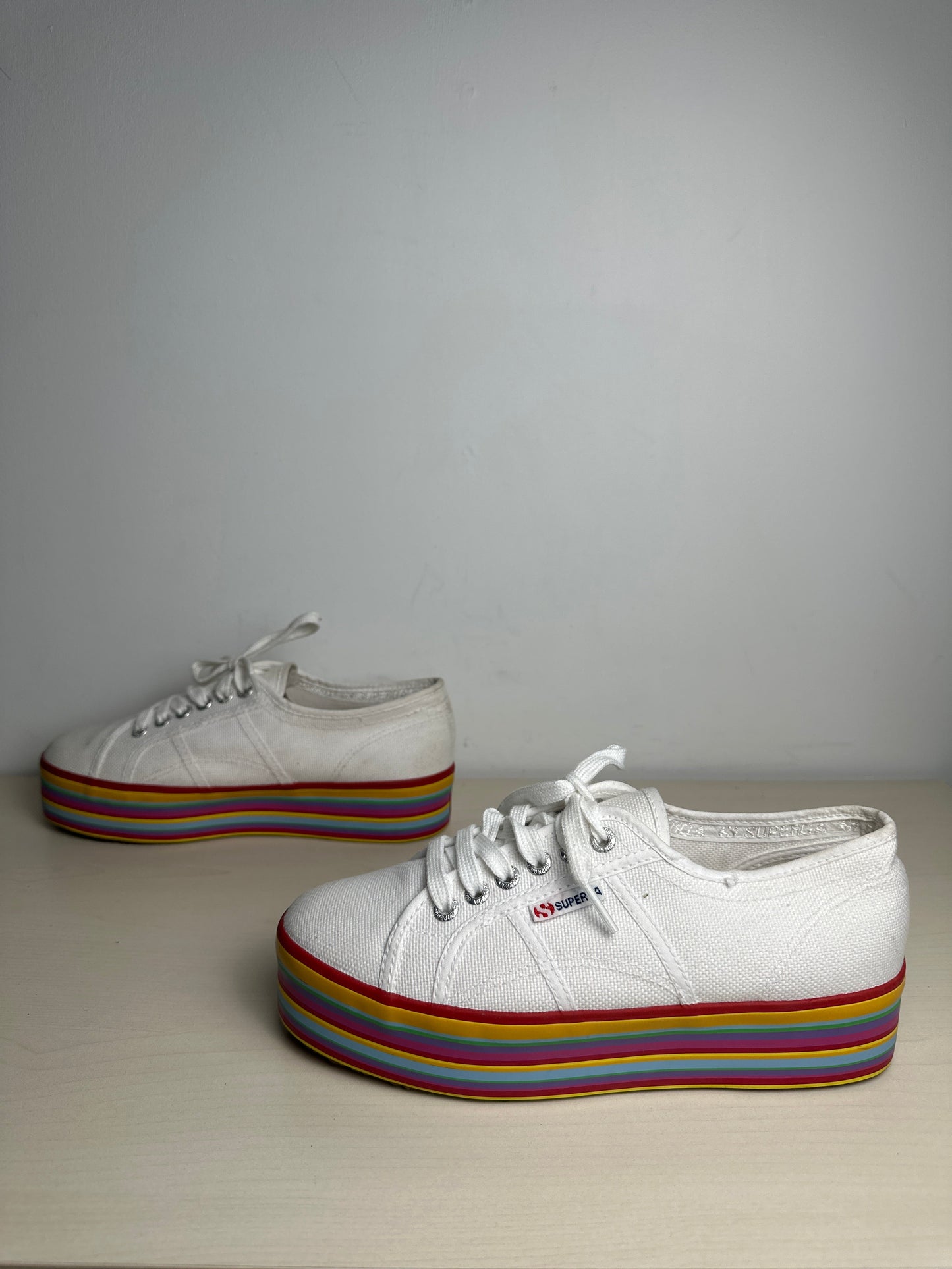 Shoes Sneakers By Superga In White, Size: 8.5