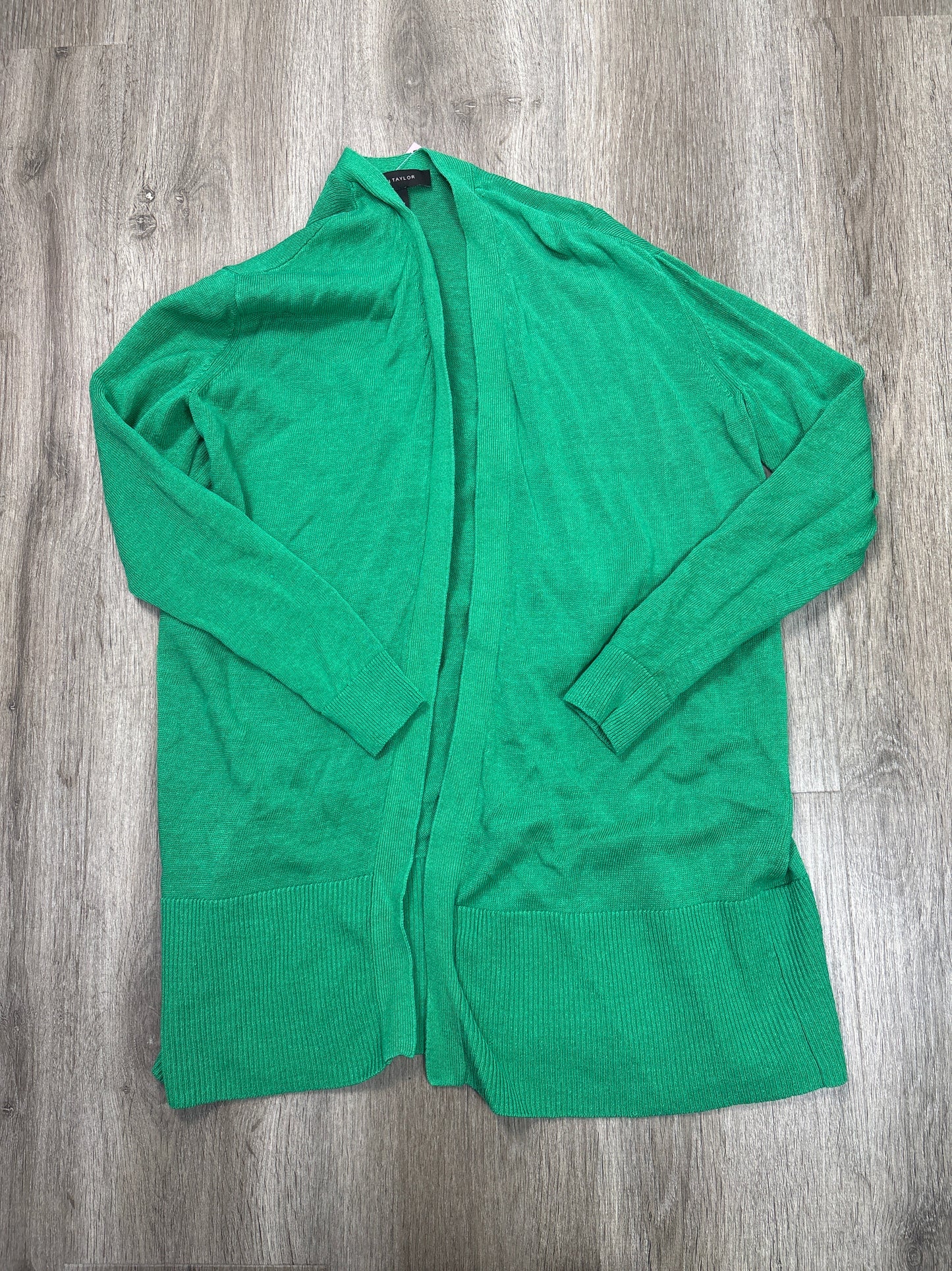 Cardigan By Ann Taylor In Green, Size: Xs