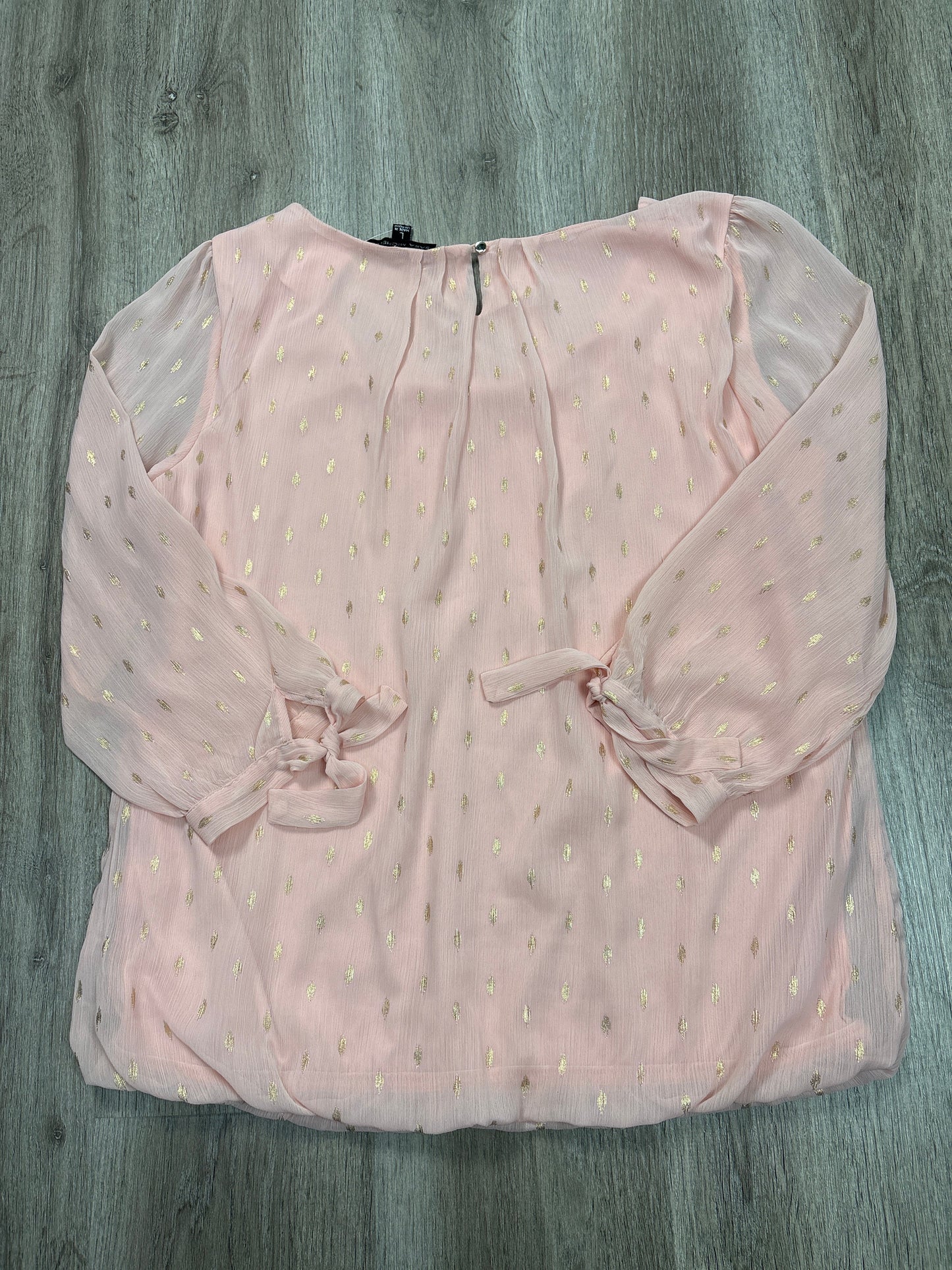 Blouse 3/4 Sleeve By Sara Michelle In Pink, Size: L