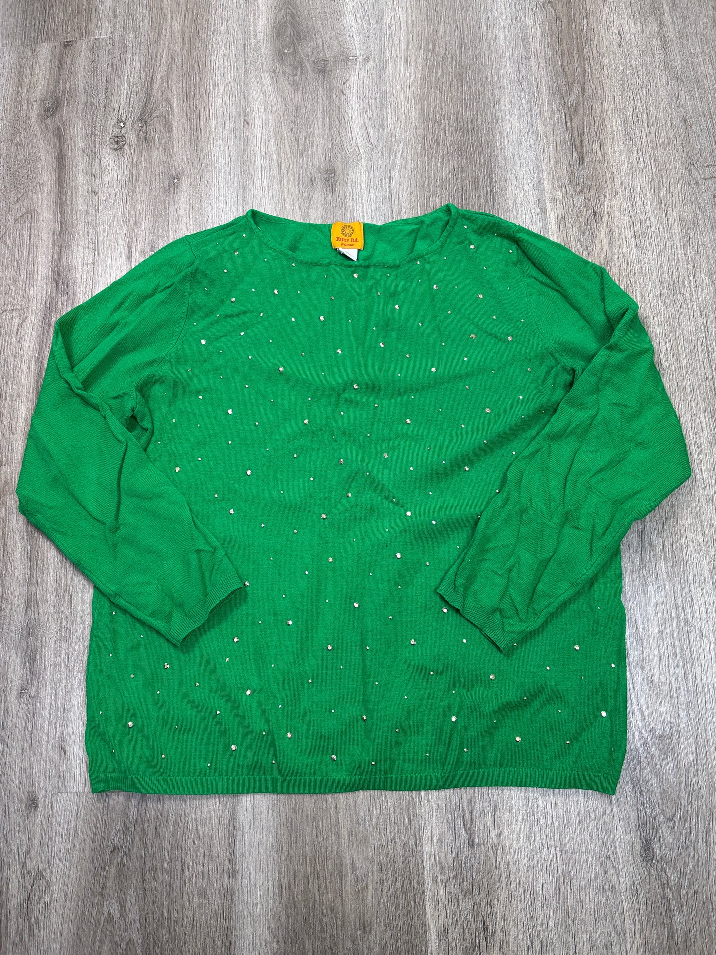 Top Long Sleeve By Ruby Rd In Green, Size: 1x