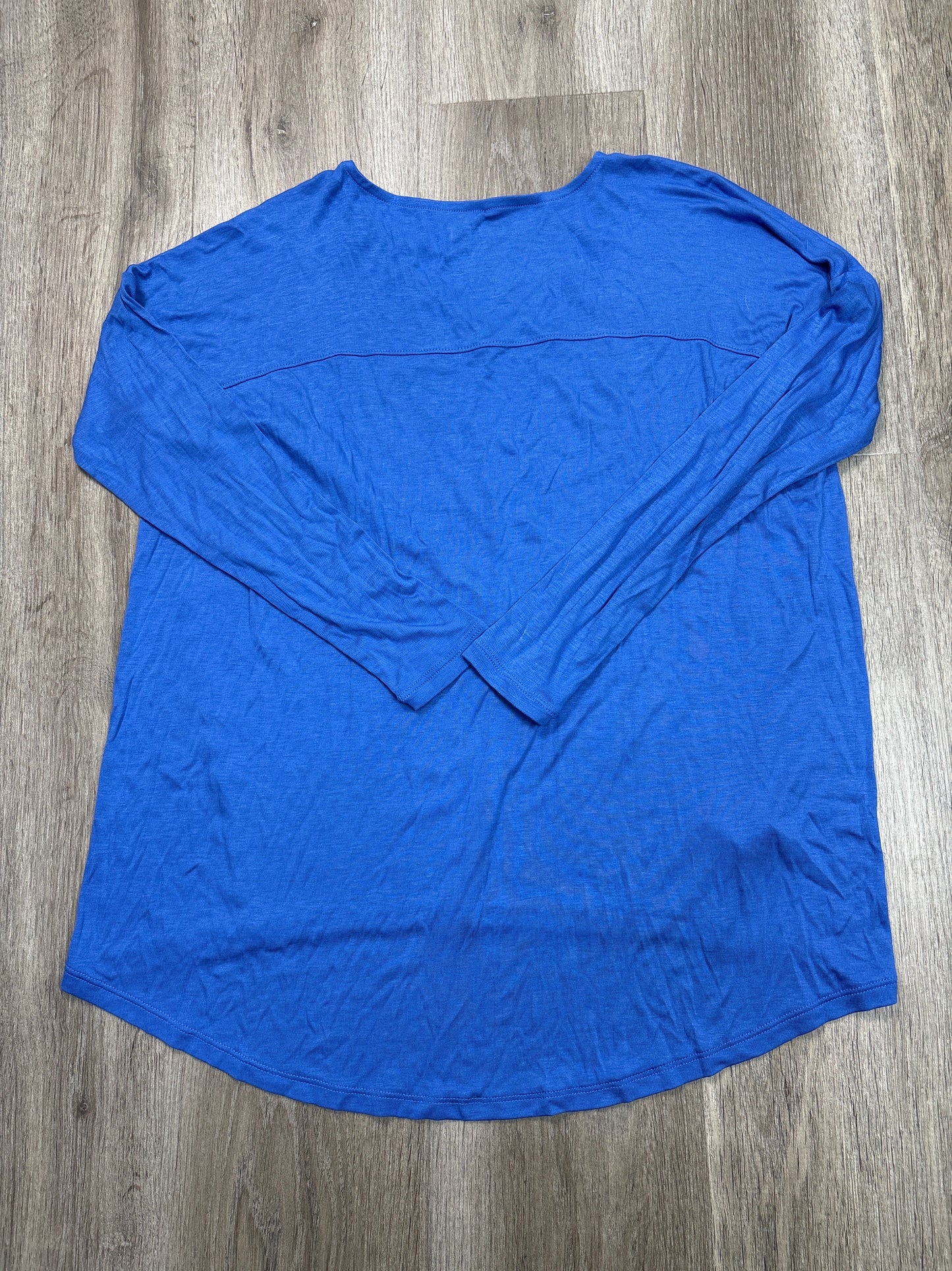 Top Long Sleeve Basic By Loft In Blue, Size: Xs