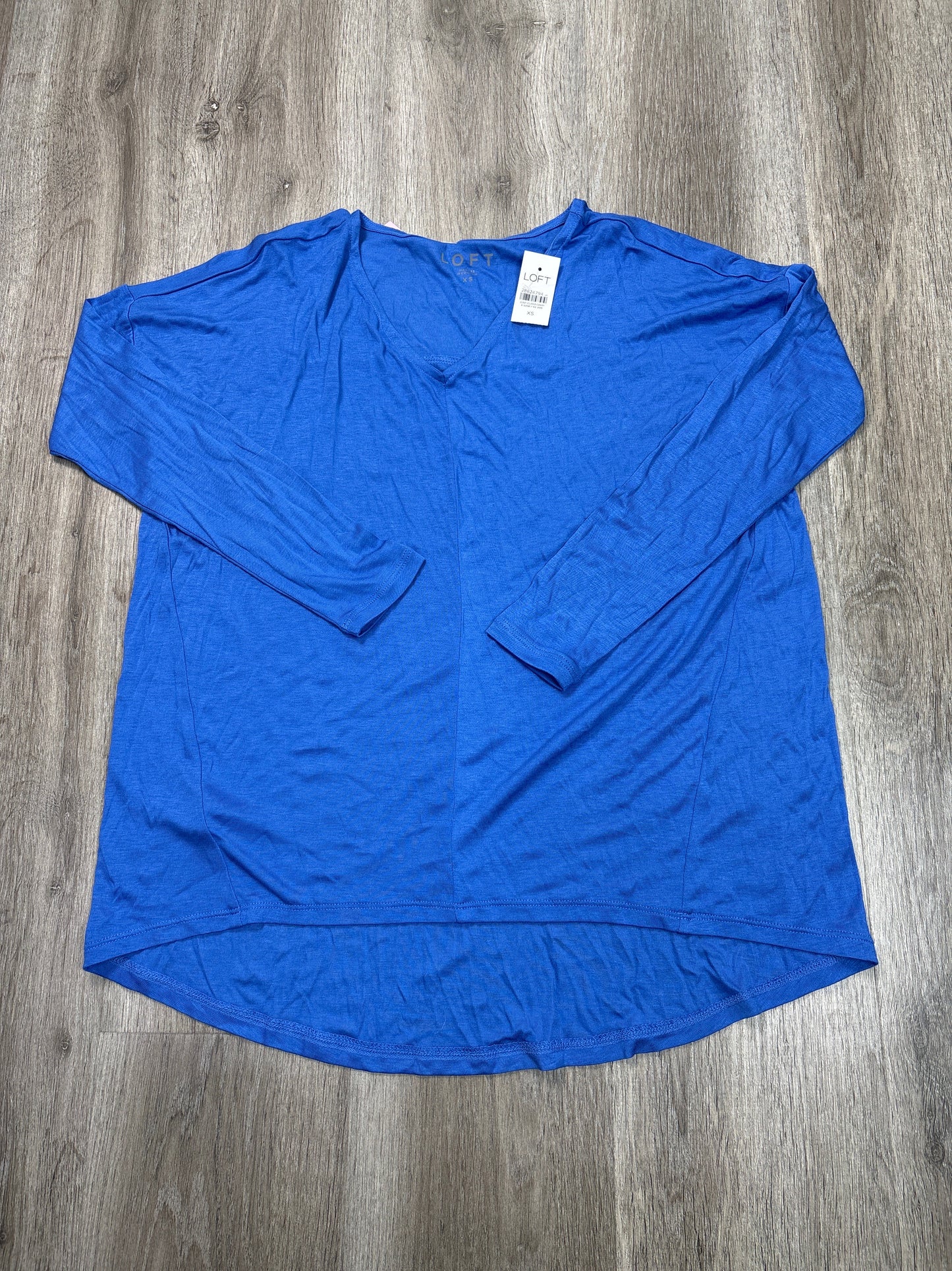 Top Long Sleeve Basic By Loft In Blue, Size: Xs