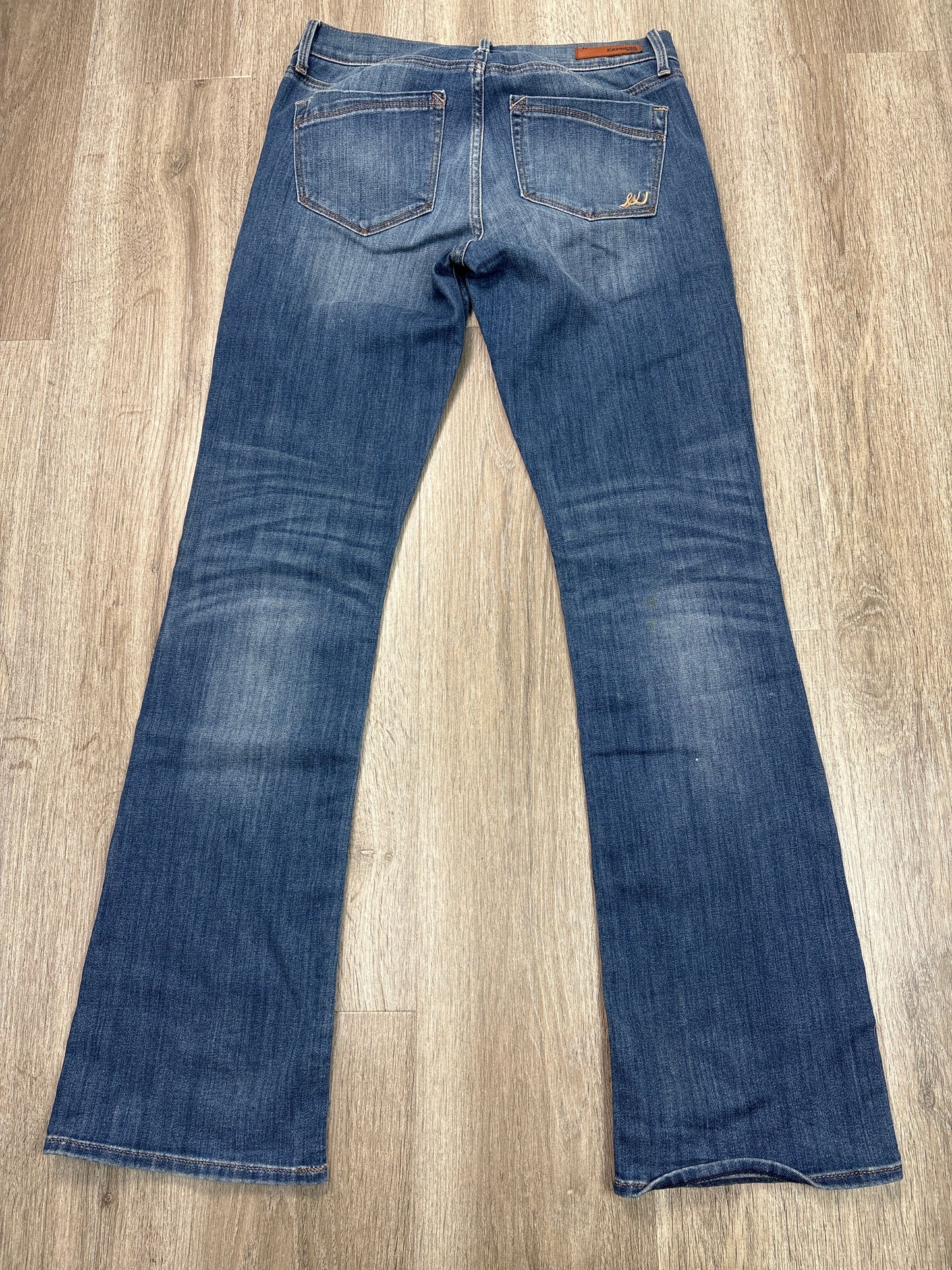 Jeans Boot Cut By Express In Blue Denim, Size: 6