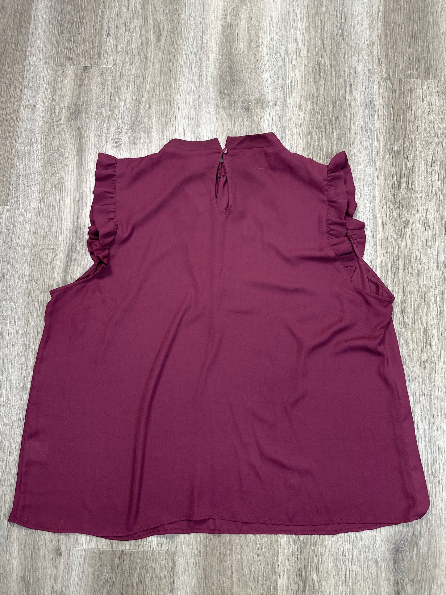 Blouse Sleeveless By Como Vintage In Maroon, Size: 3x