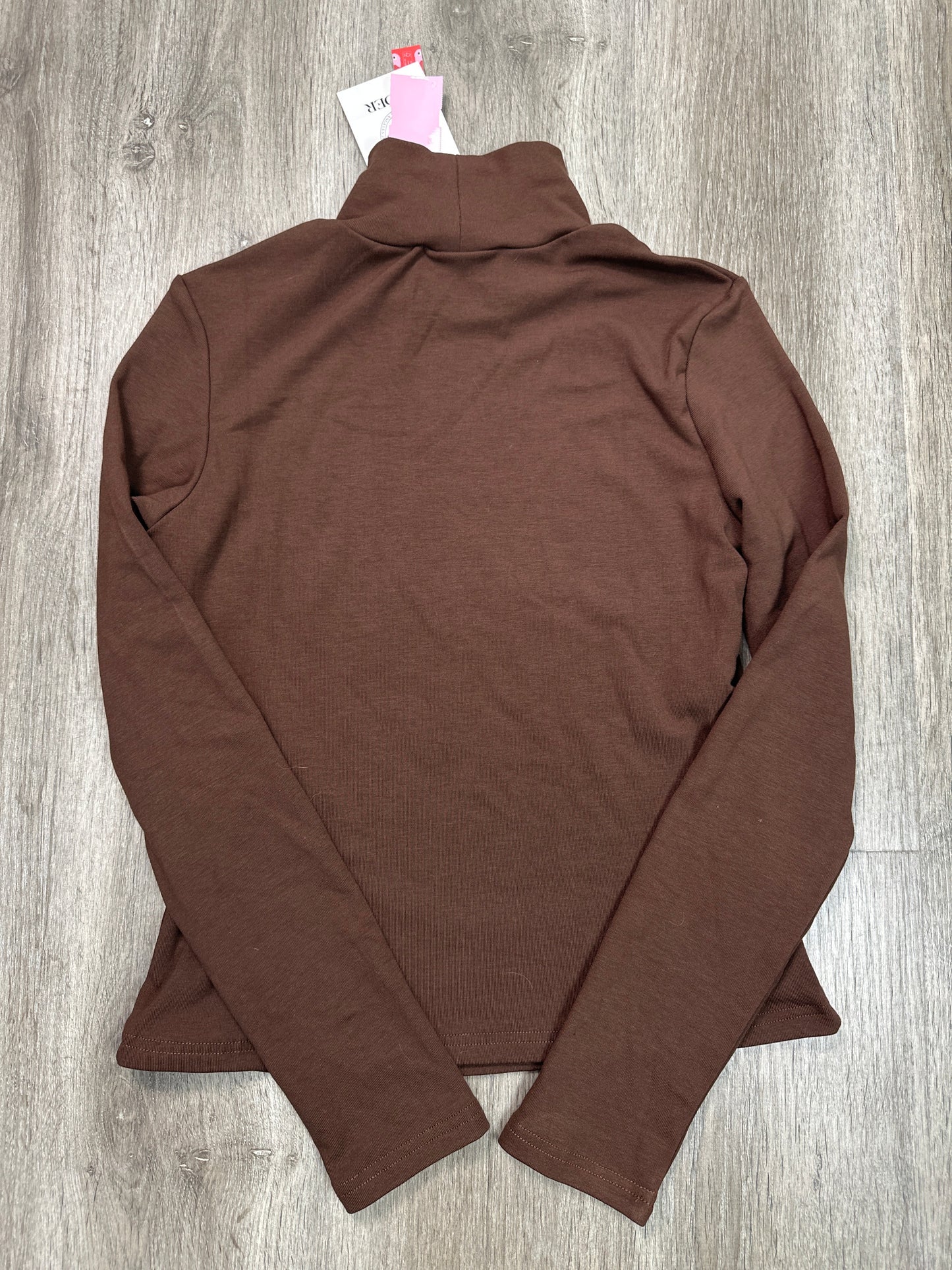 Top Long Sleeve By CIDER In Brown, Size: L