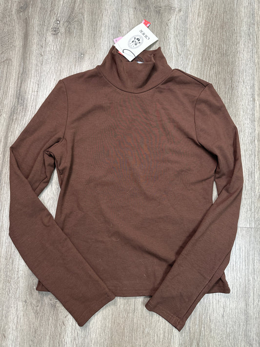 Top Long Sleeve By CIDER In Brown, Size: L