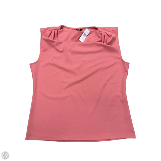 Blouse Sleeveless By Ann Taylor In Pink, Size: L