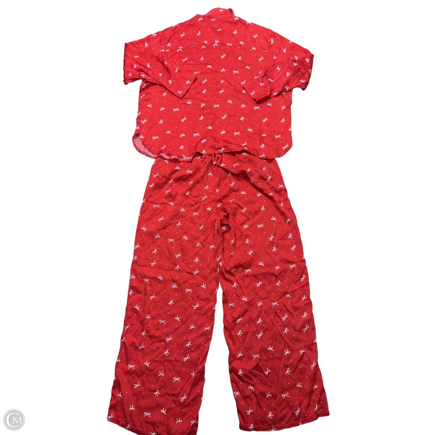 Pajamas 2pc By Aerie In Red, Size: L