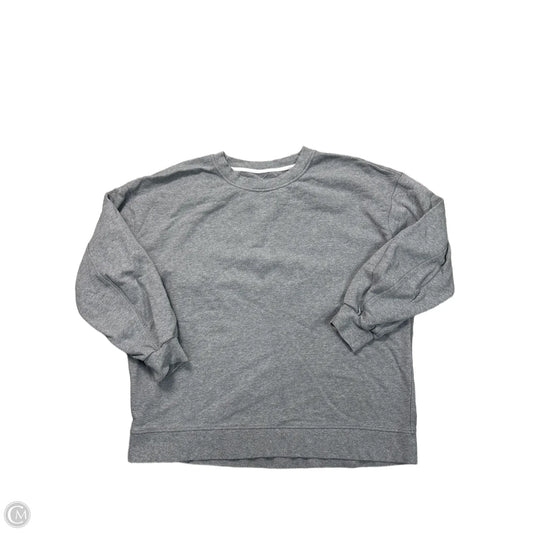 Athletic Sweatshirt Crewneck By Lululemon In Grey, Size: L