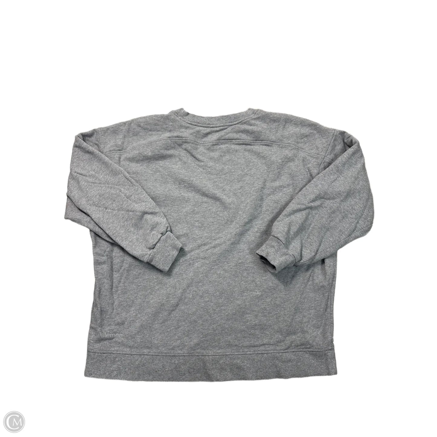 Athletic Sweatshirt Crewneck By Lululemon In Grey, Size: L