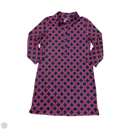 Dress Casual Short By Vineyard Vines In Blue & Red, Size: M