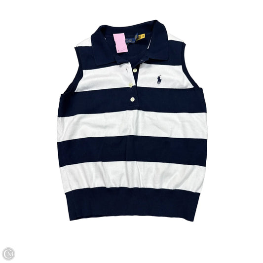 Top Sleeveless By Polo Ralph Lauren In Striped Pattern, Size: M