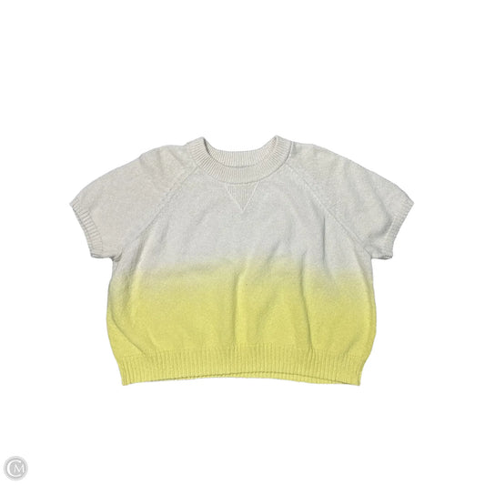 Sweater Short Sleeve By Madewell In Tan & Yellow, Size: L