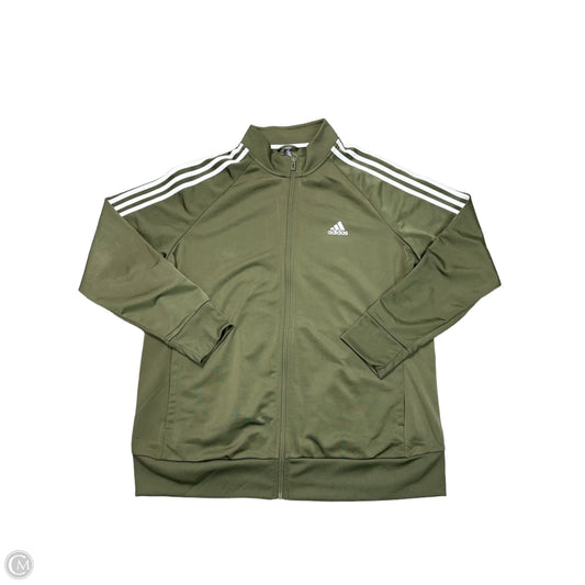 Athletic Jacket By Adidas In Green, Size: 2x