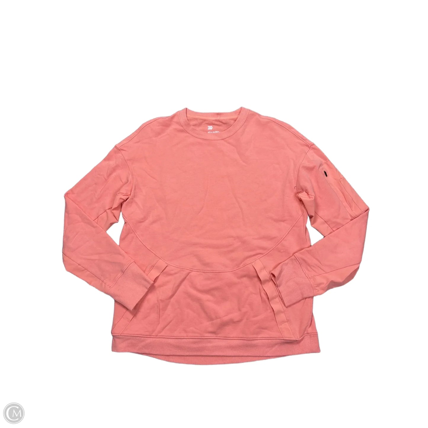 Athletic Top Long Sleeve Crewneck By All In Motion In Orange, Size: S