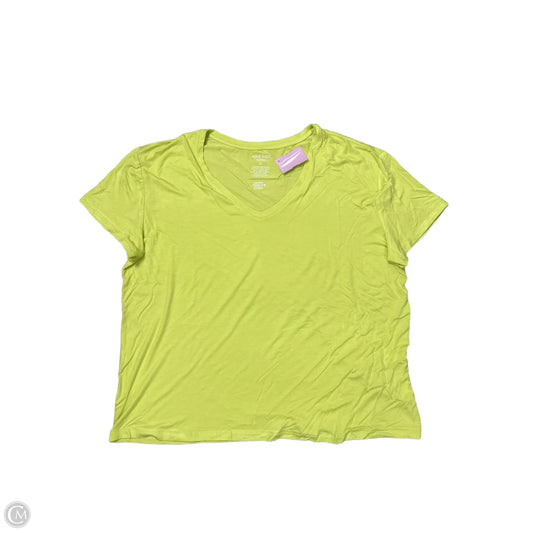 Top Short Sleeve Basic By Nine West Apparel In Yellow, Size: Xl