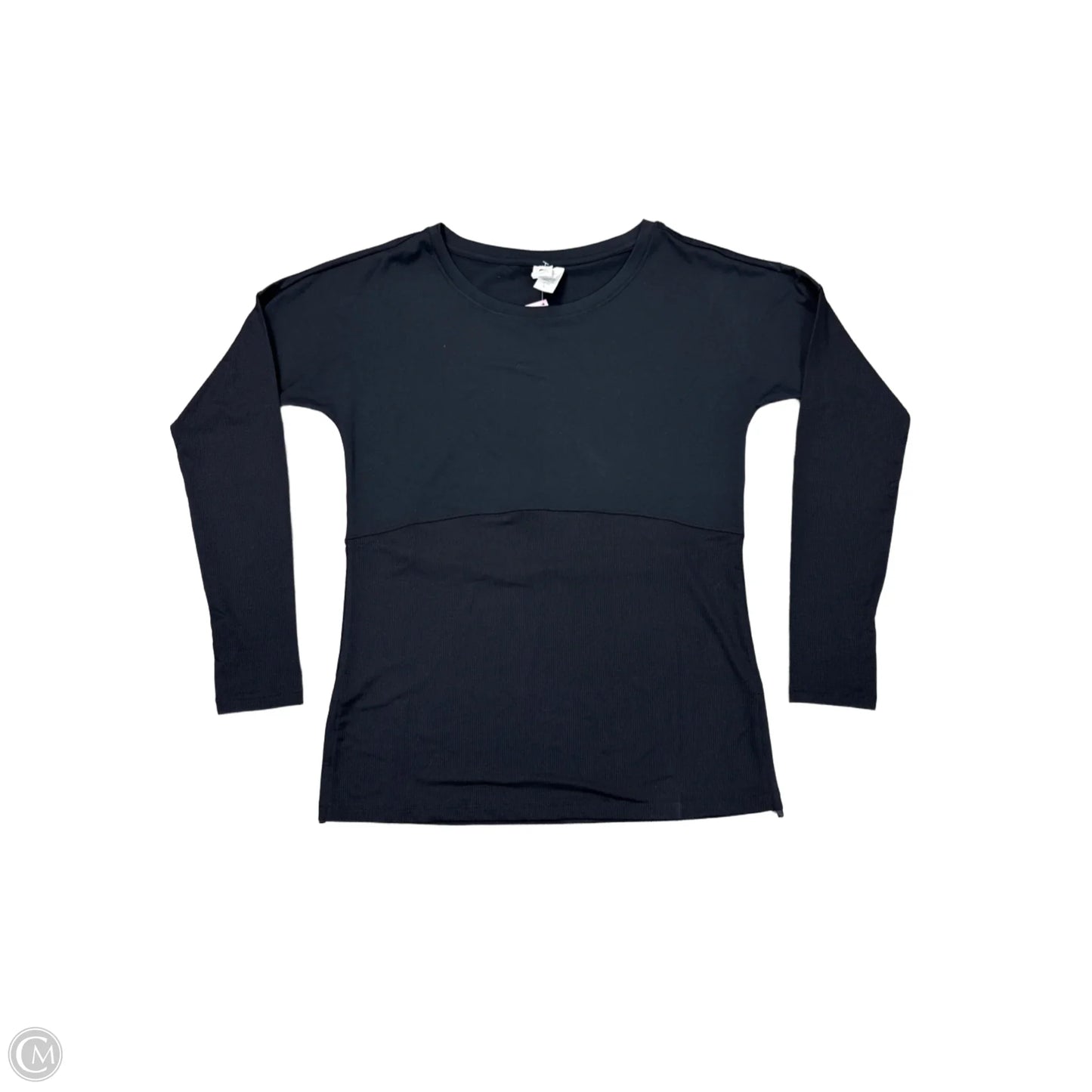 Athletic Top Long Sleeve Crewneck By Fabletics In Black, Size: L