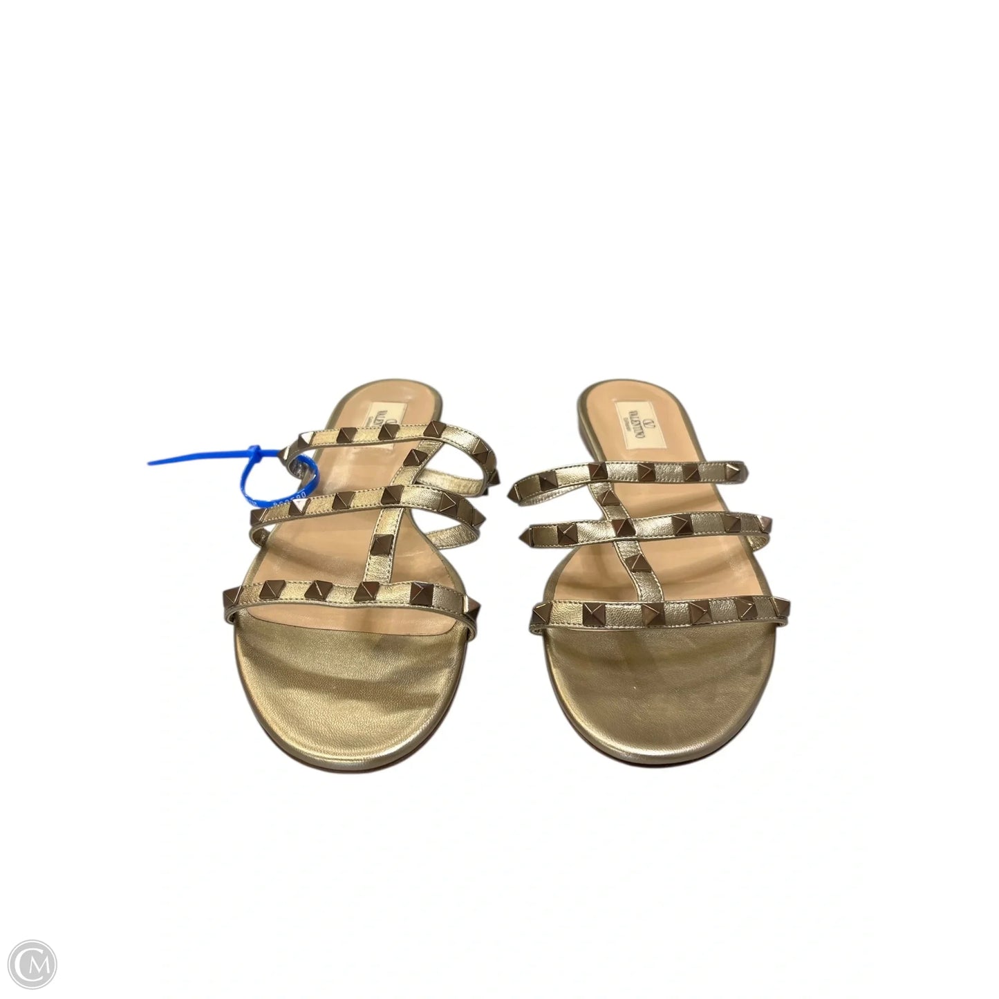 Sandals Luxury Designer By Valentino-garavani In Gold, Size: 9