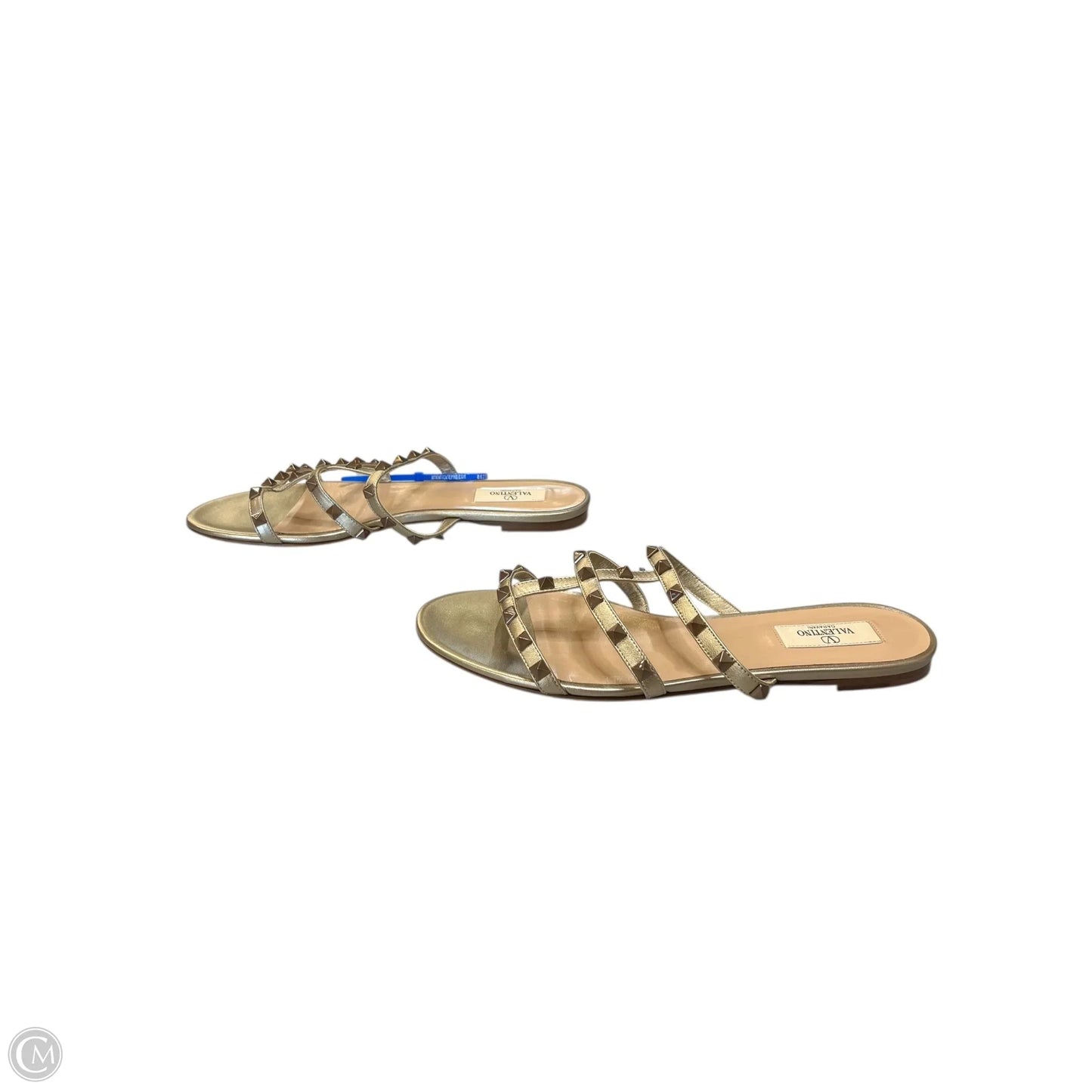 Sandals Luxury Designer By Valentino-garavani In Gold, Size: 9